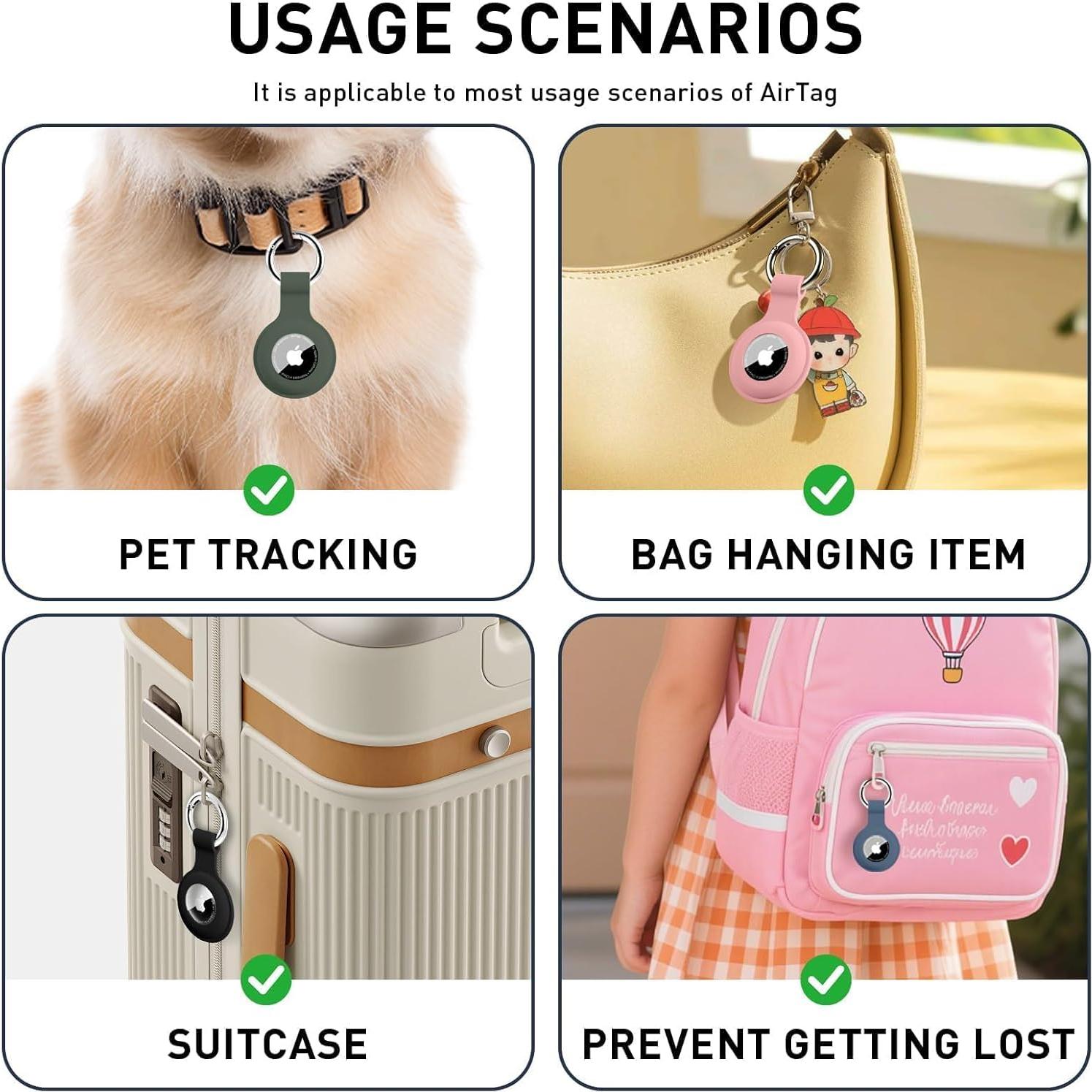 Funda Mejorada Impermeable para AirTag Xalvok - 4 Piezas