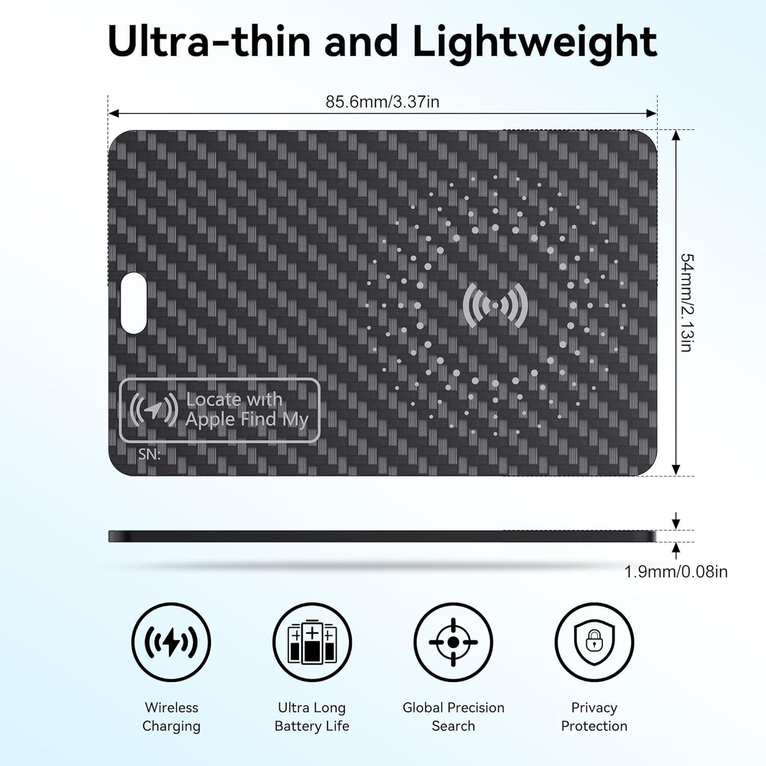Rastreador Bluetooth LandForce Air-Tag para iPhone - IP68