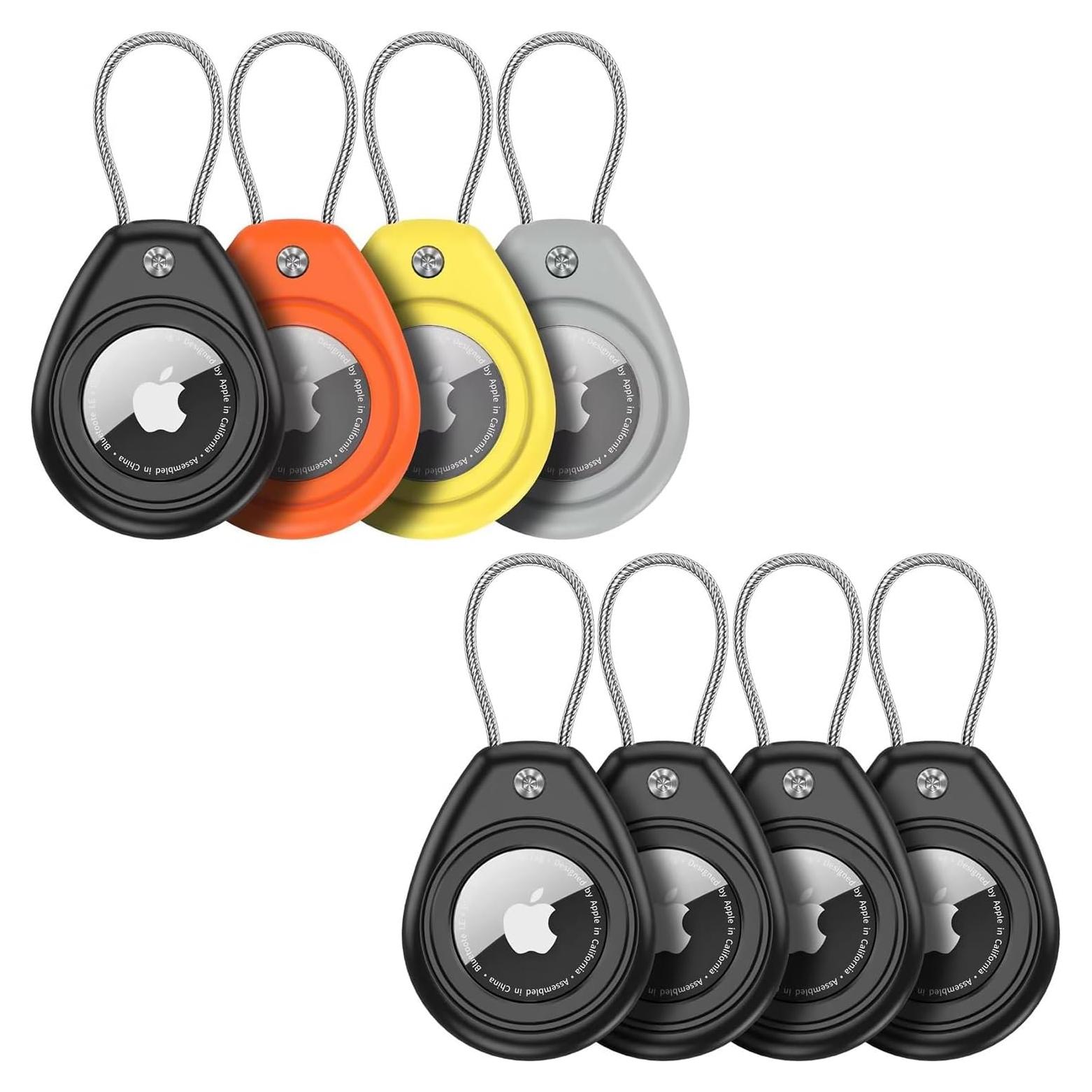 Funda impermeable para AirTag HATALKIN con llavero - 4 paquetes