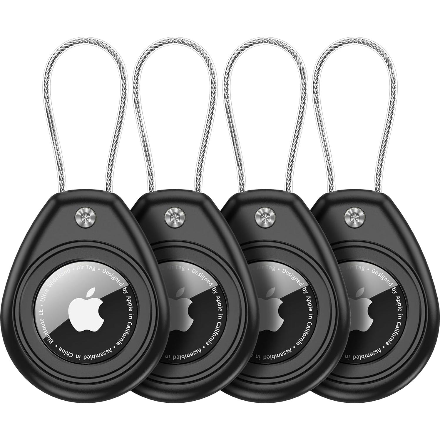 Funda impermeable para AirTag HATALKIN con llavero - 4 paquetes