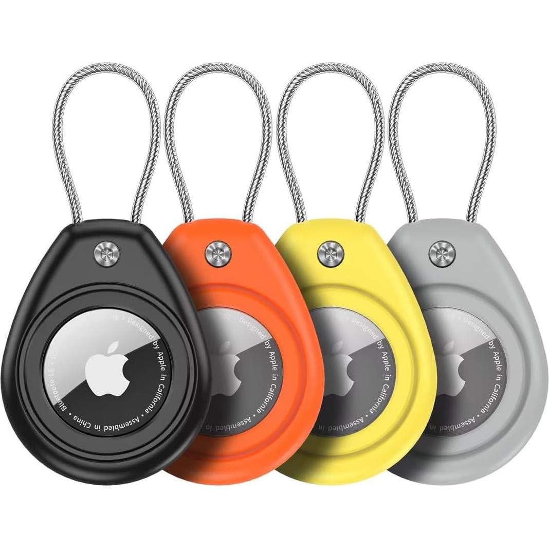 Funda impermeable para AirTag HATALKIN con llavero - 4 paquetes