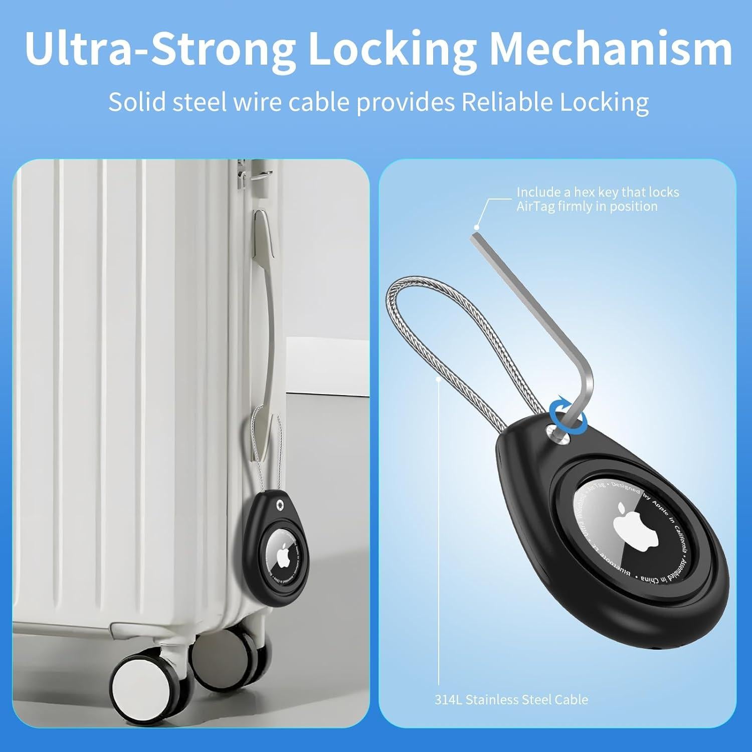 Funda impermeable para AirTag HATALKIN con llavero - 4 paquetes