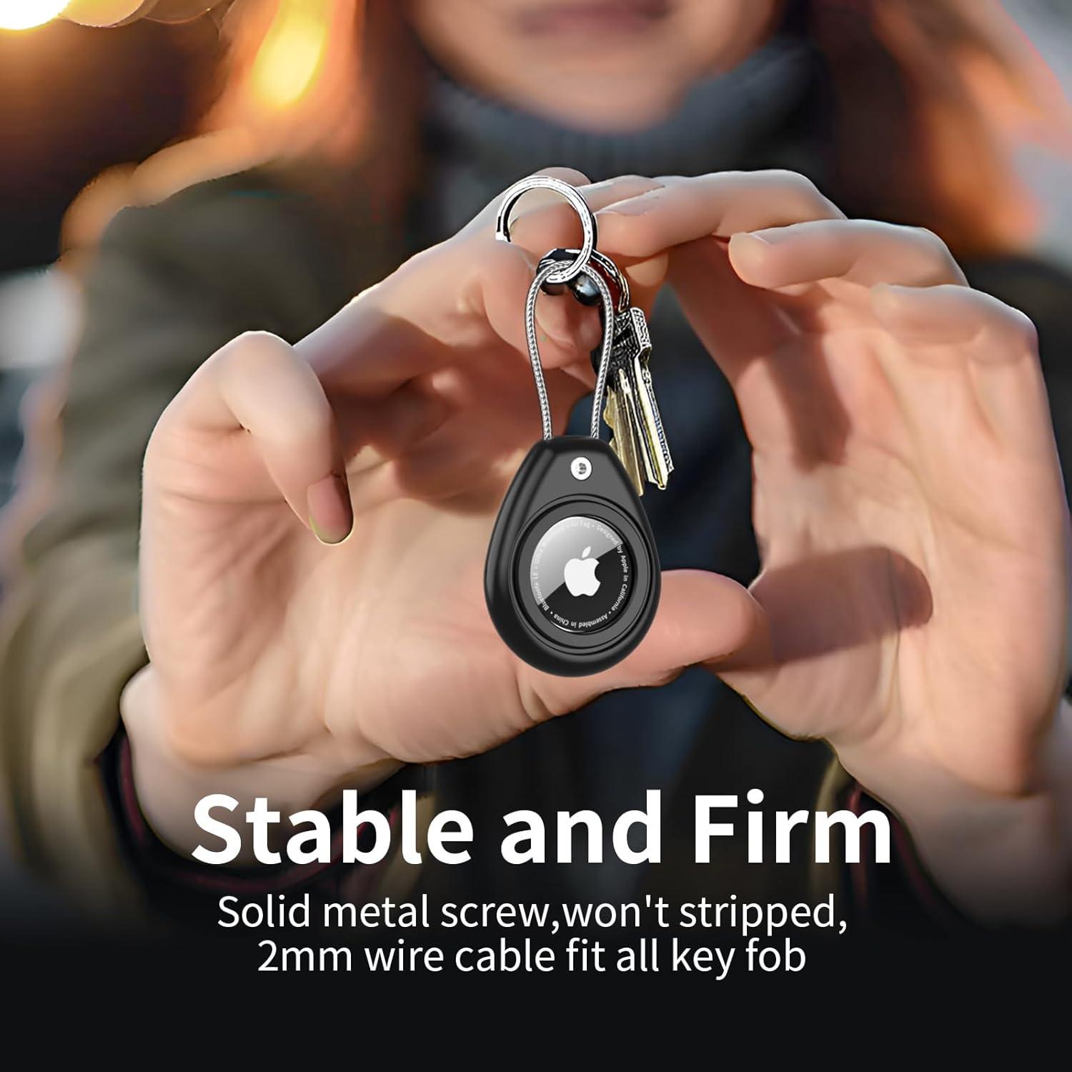 Funda impermeable para AirTag HATALKIN con llavero - 4 paquetes