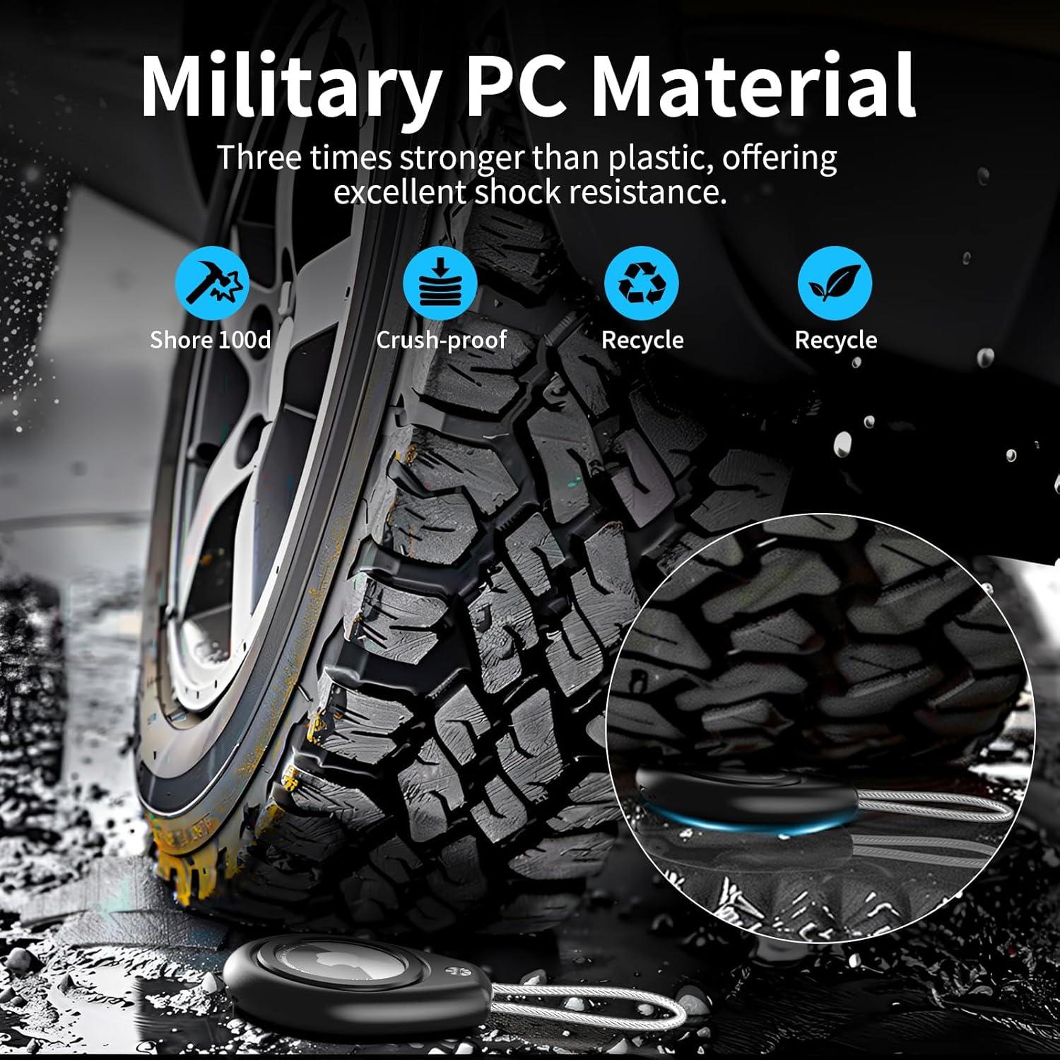 Funda impermeable para AirTag HATALKIN con llavero - 4 paquetes