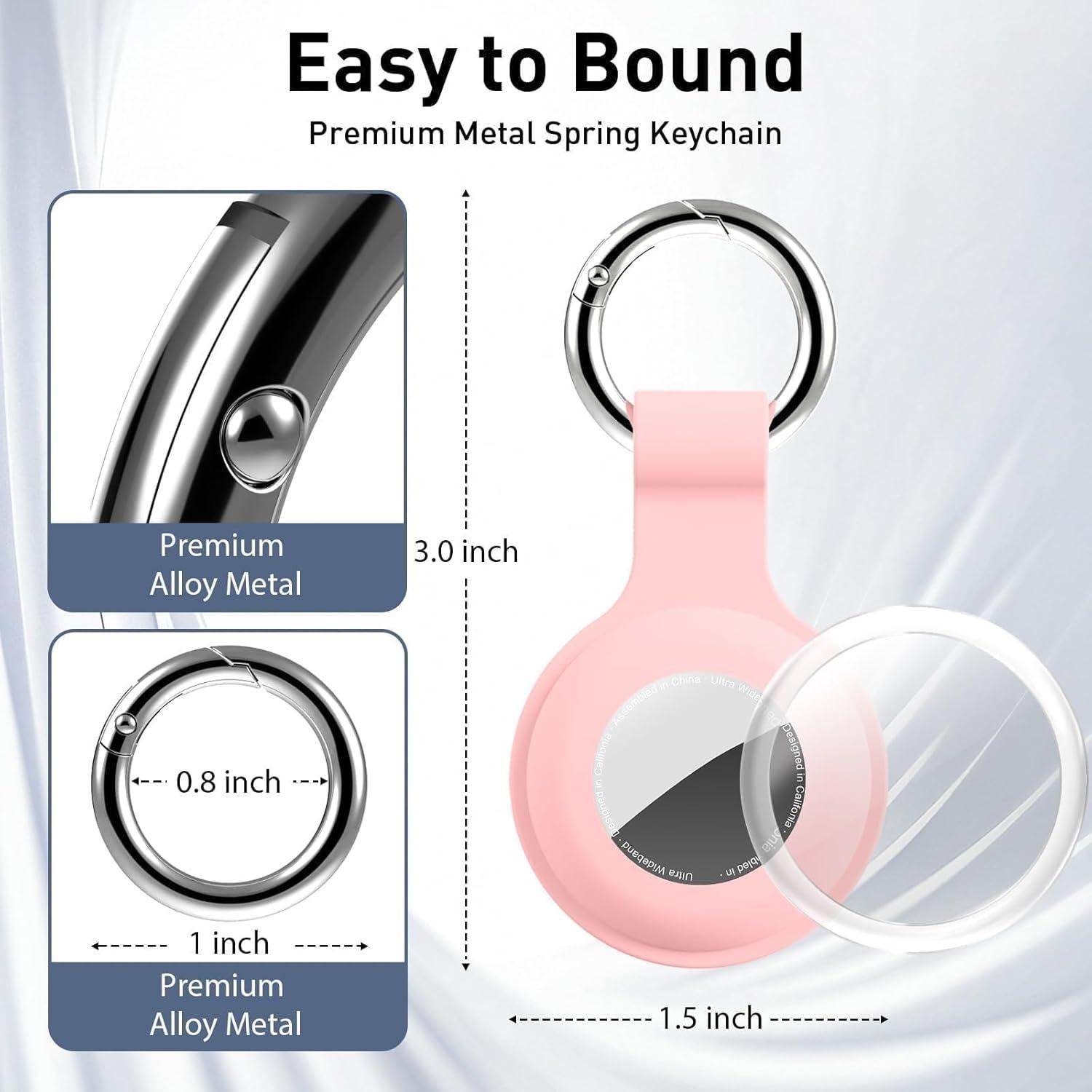 Soporte Impermeable Trazzic para AirTag - Carcasa Dura Rosa