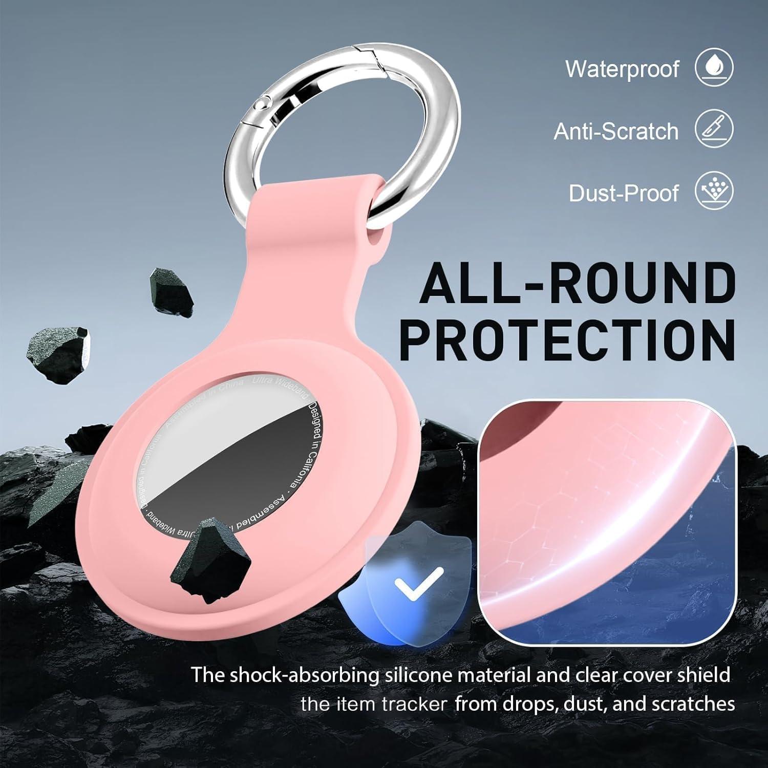 Soporte Impermeable Trazzic para AirTag - Carcasa Dura Rosa