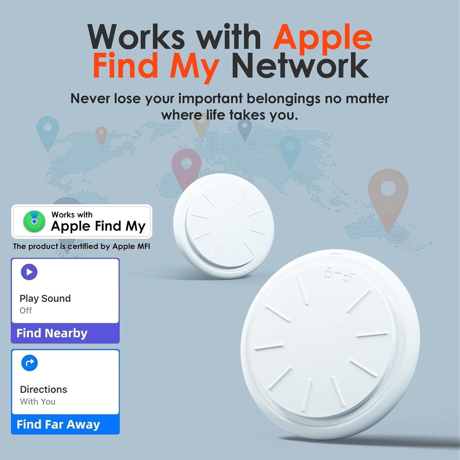 Rastreador Bluetooth ZITTZ 2 Pack para Claves y Equipaje