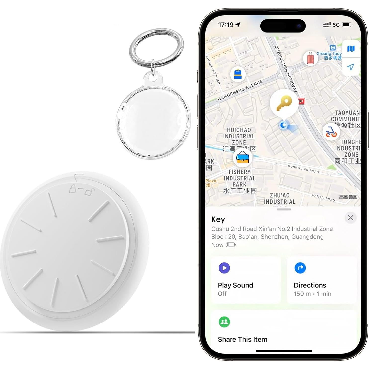 Rastreador Bluetooth ZITTZ 2 Pack para Claves y Equipaje