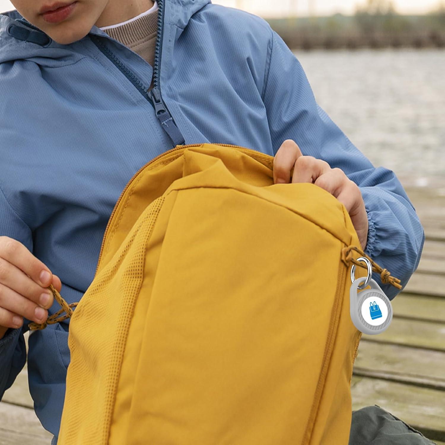 Paquete de 4 fundas impermeables para Apple AirTag - Negro, Marino, Gris, Blanco