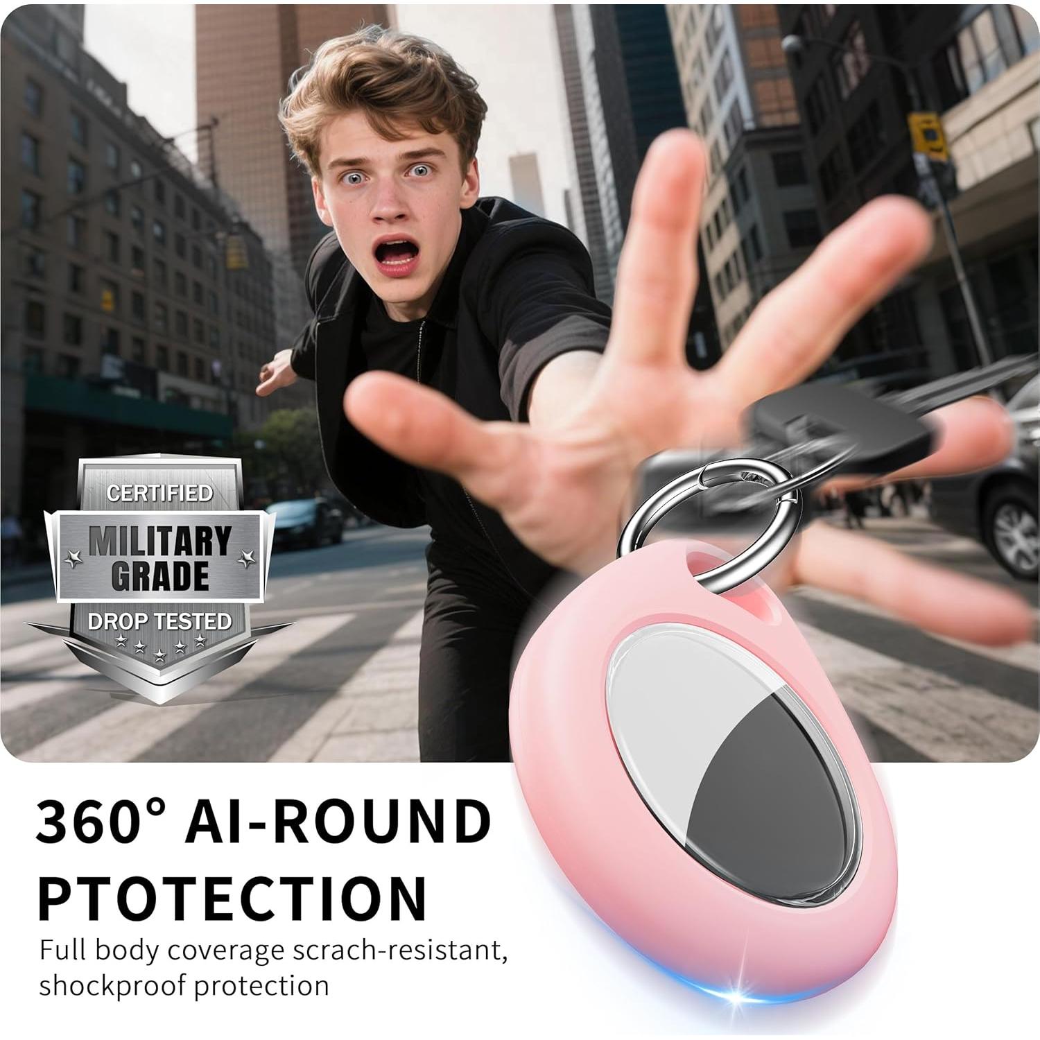 Funda Protectora para AirTag RFUNGUANGO - Paquete de 4 Colores