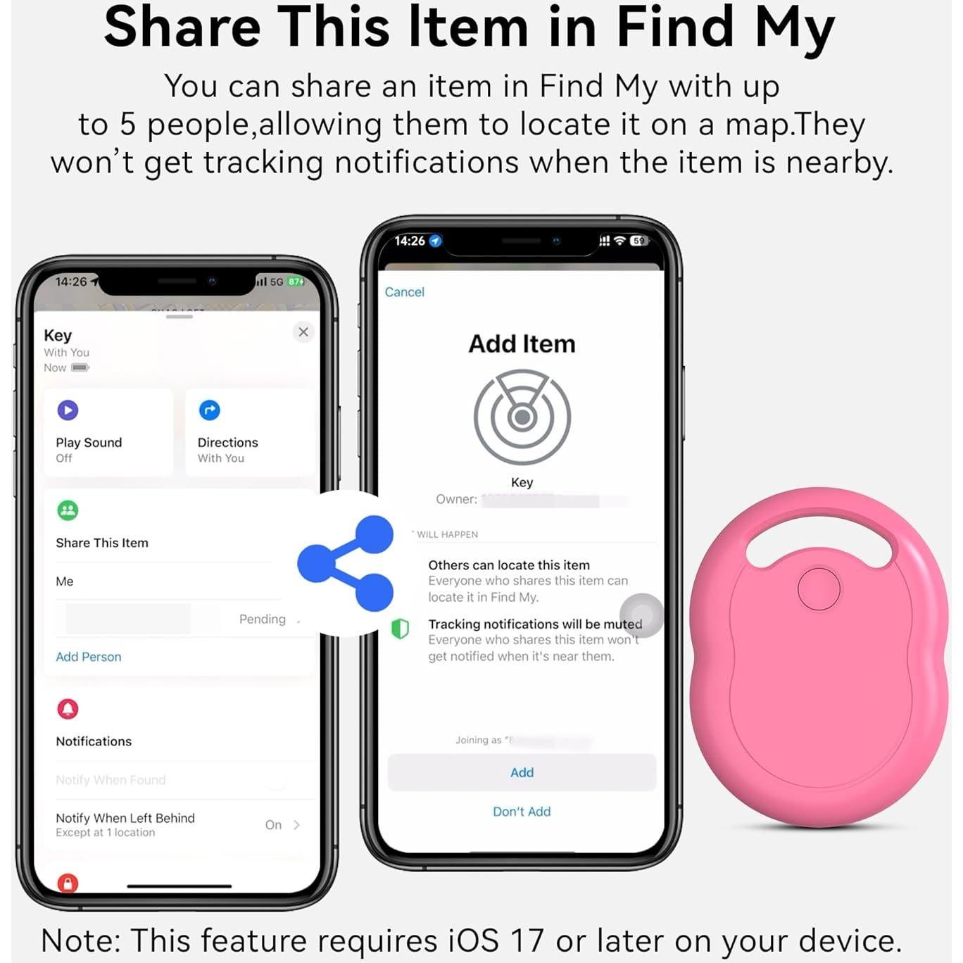 Etiquetas Air Tracker SMSRECEIVE - Paquete de 4 Bluetooth iOS