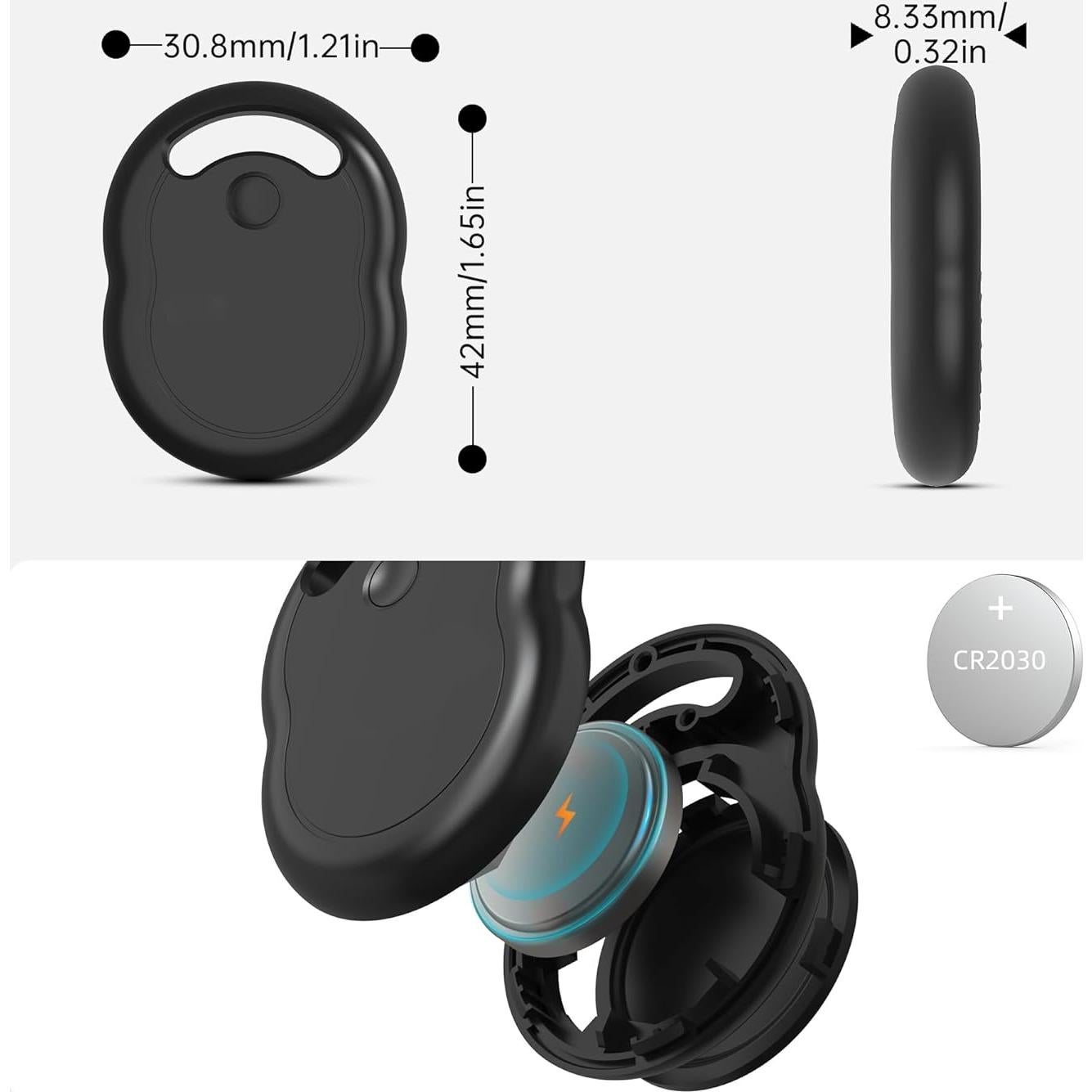 Etiquetas Air Tracker SMSRECEIVE - Paquete de 4 Bluetooth iOS