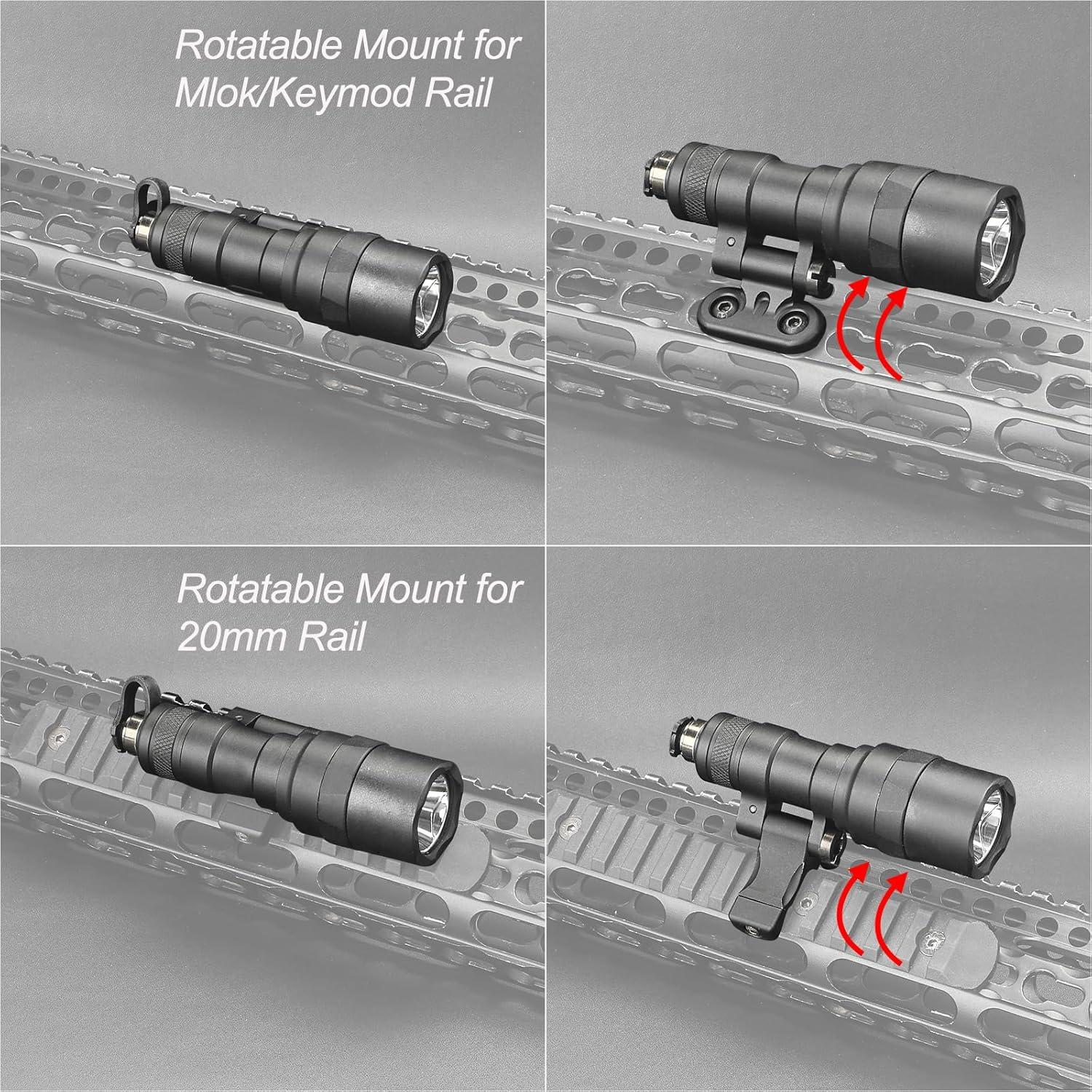 Linterna Táctica NOBUHIRO M300C 300 Lúmenes LED Impermeable