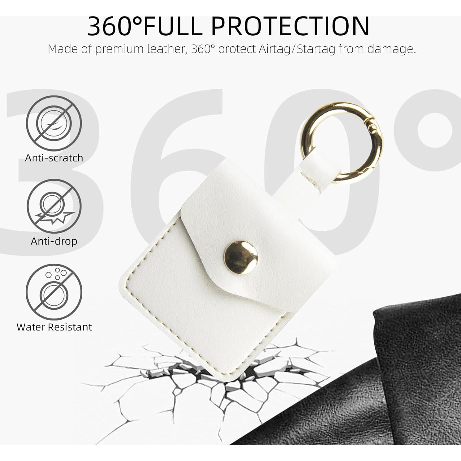 Funda de Cuero PU Mangotek para Apple AirTag y StarTag