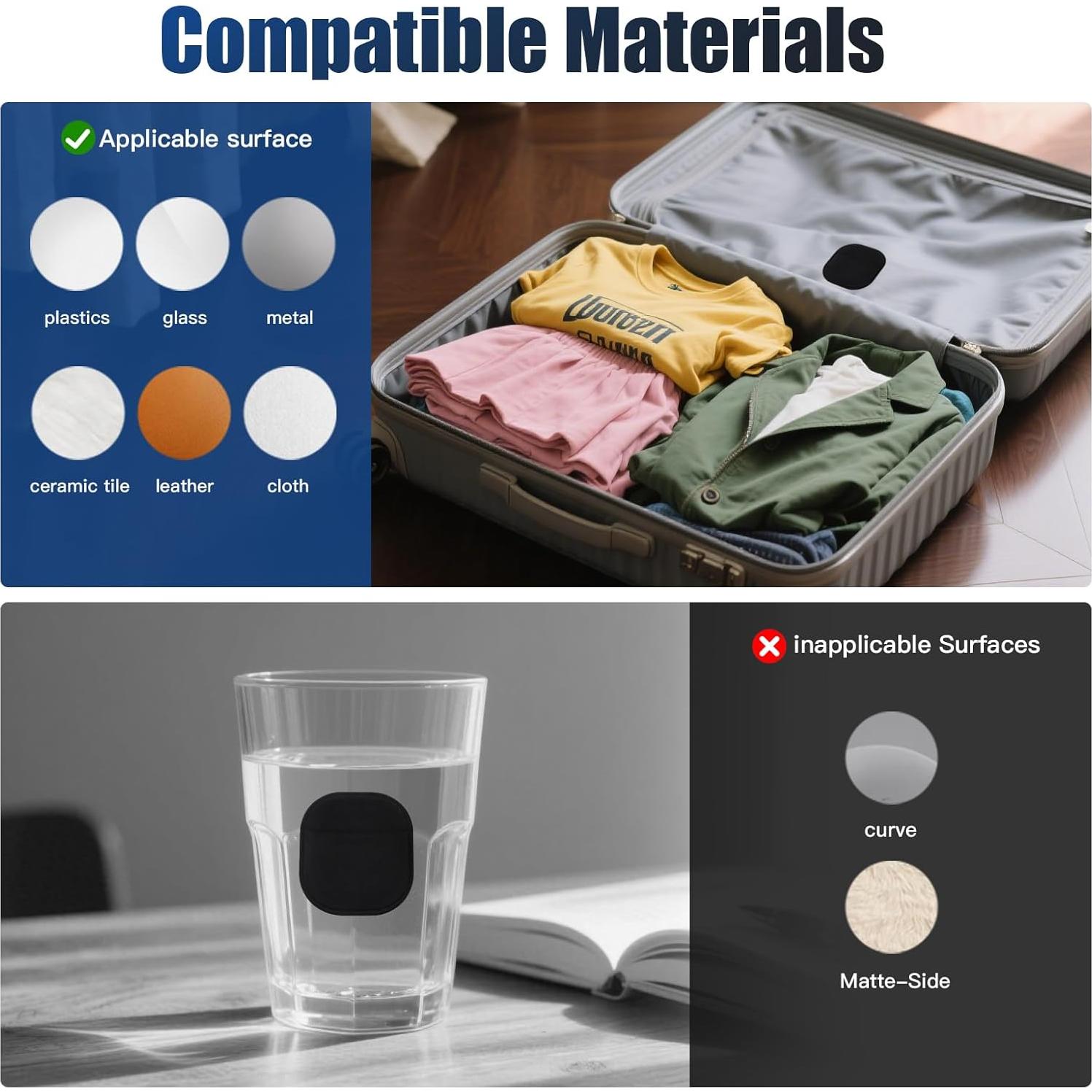 Soporte Adhesivo Mnyatr para AirTag - Paquete de 4 Fundas