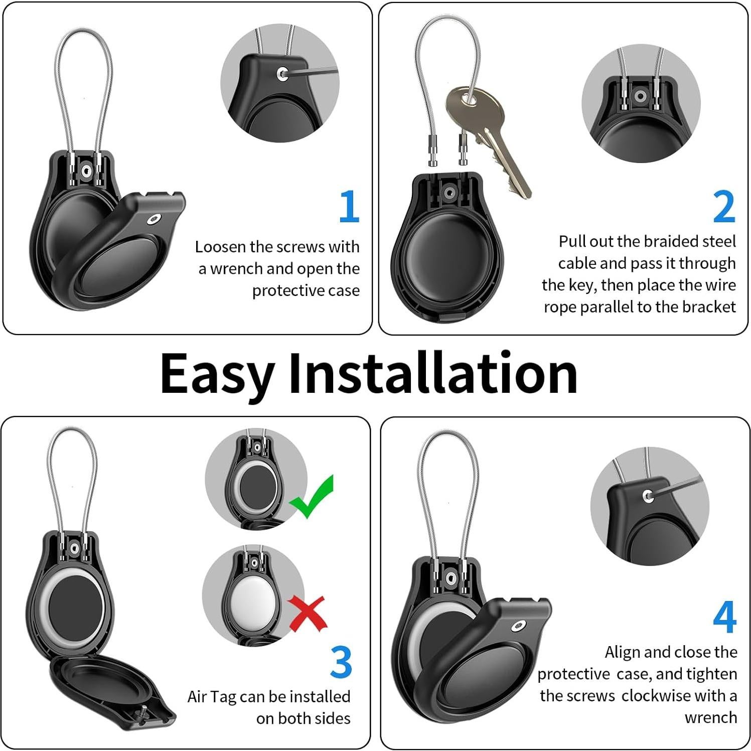 Funda de bloqueo impermeable Genérico para llavero - 4 unidades