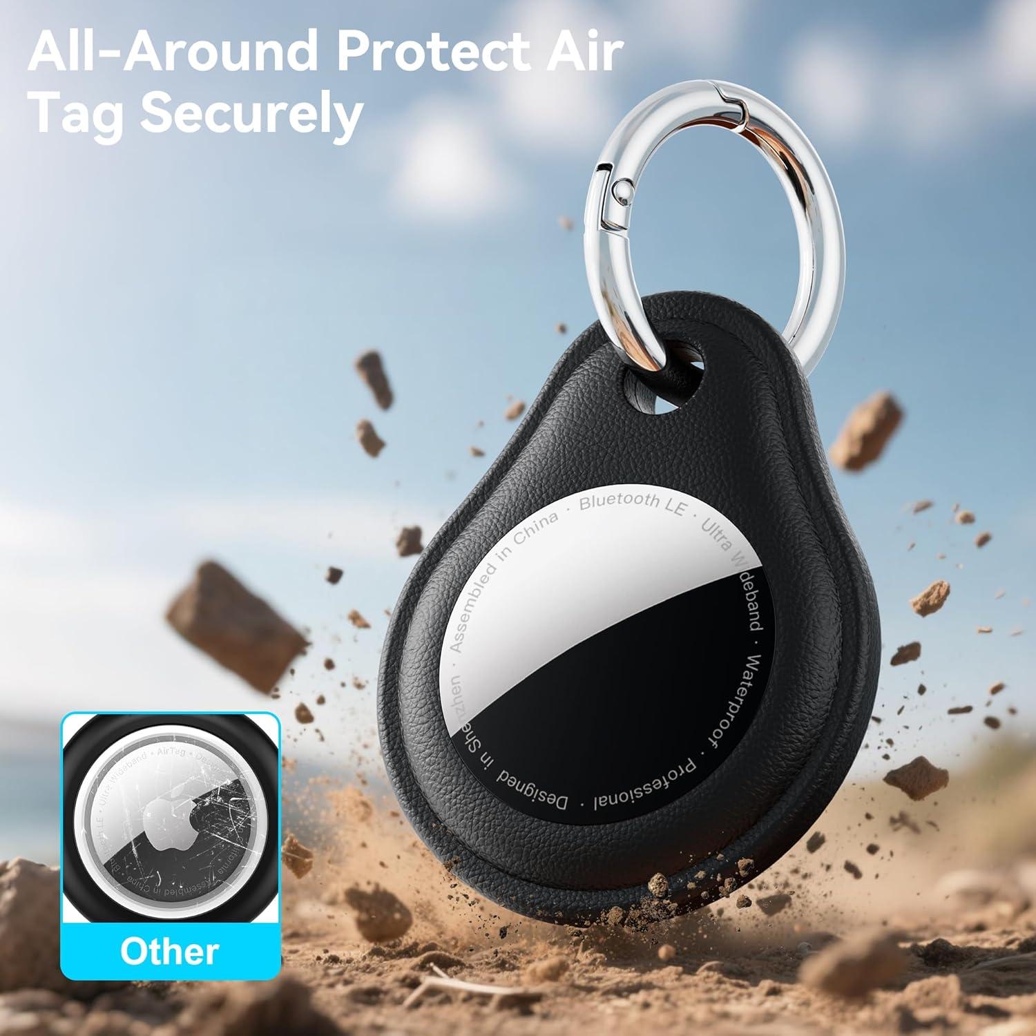 Soporte de Llavero Airtag LandForce - 4 Piezas Impermeable IPX8