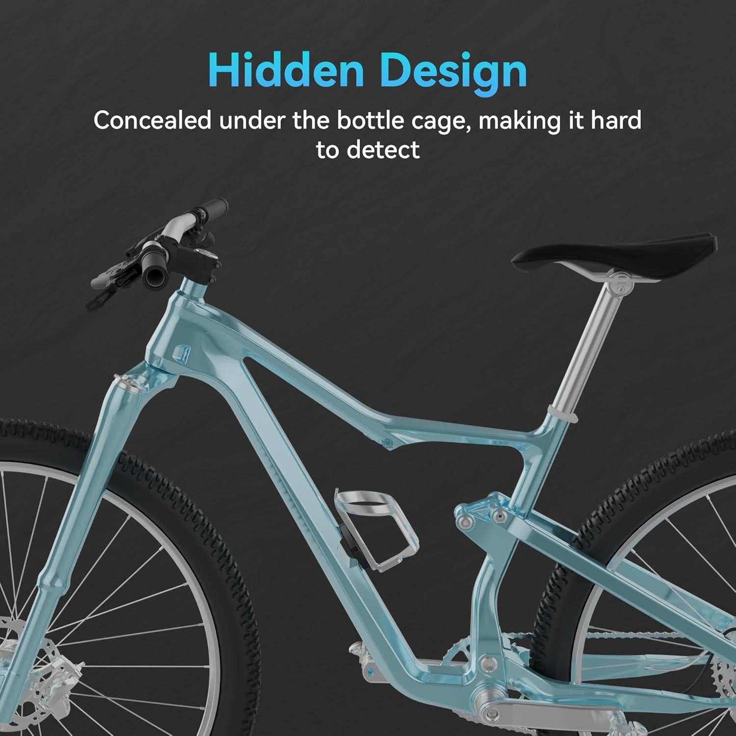 Soporte para bicicleta EFEALL para AirTag oculto negro