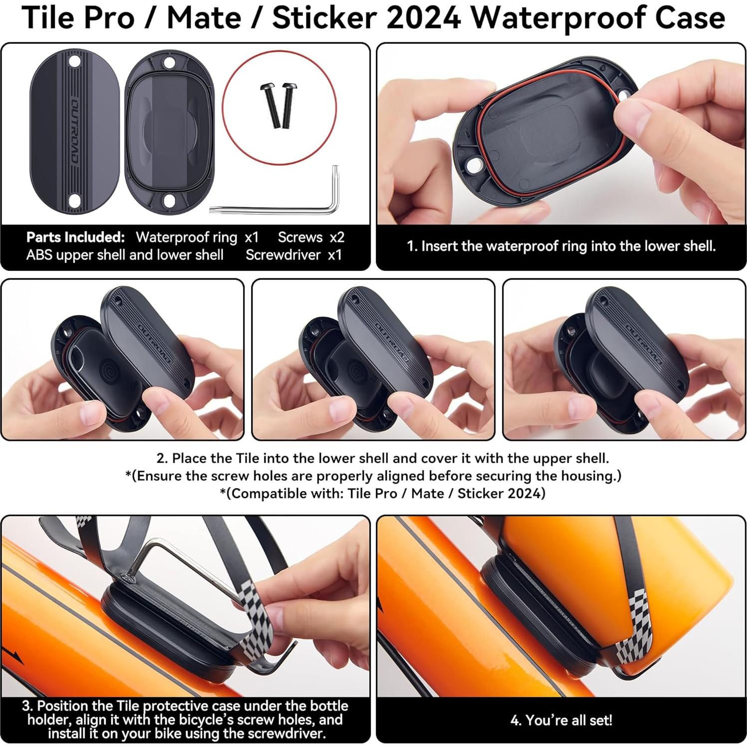 Soporte para Bicicleta CITYWAY para Tile Pro/Mate/Sticker IPX8