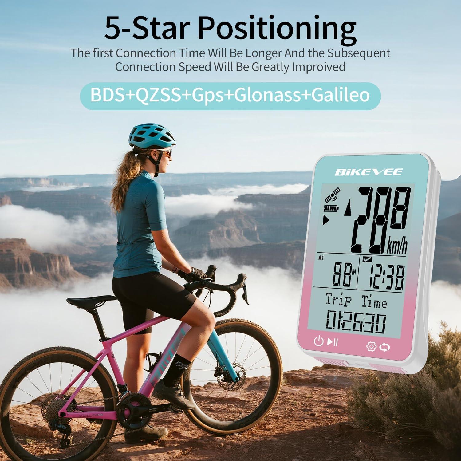 Computadora de Bicicleta GPS Bikevee BKV310AB 2.4" LCD IPX7
