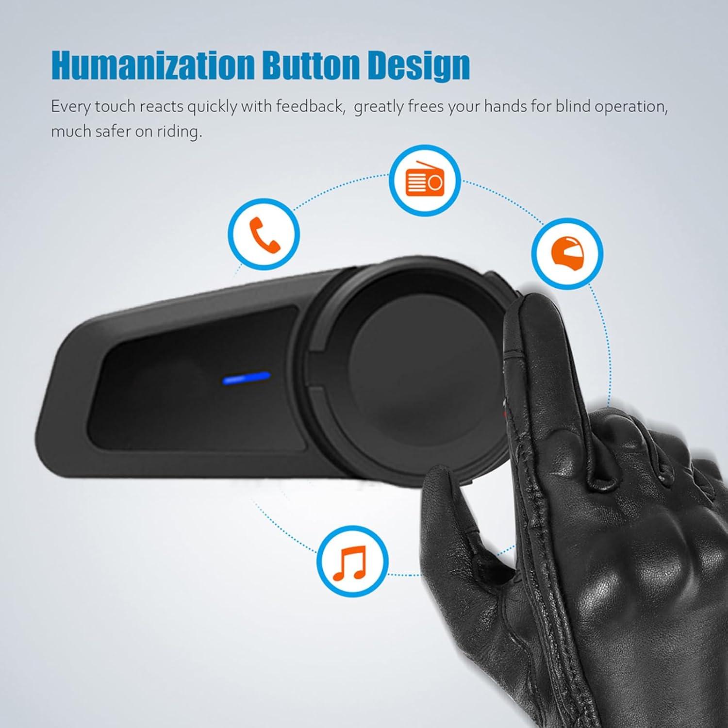 Intercomunicador Bluetooth QSPORTPEAK M2 para Motocicleta