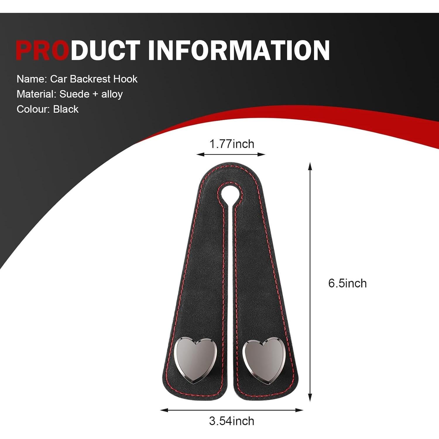 Ganchos para Asiento de Coche Opuweiy 2 PCS Negro Soporte Teléfono