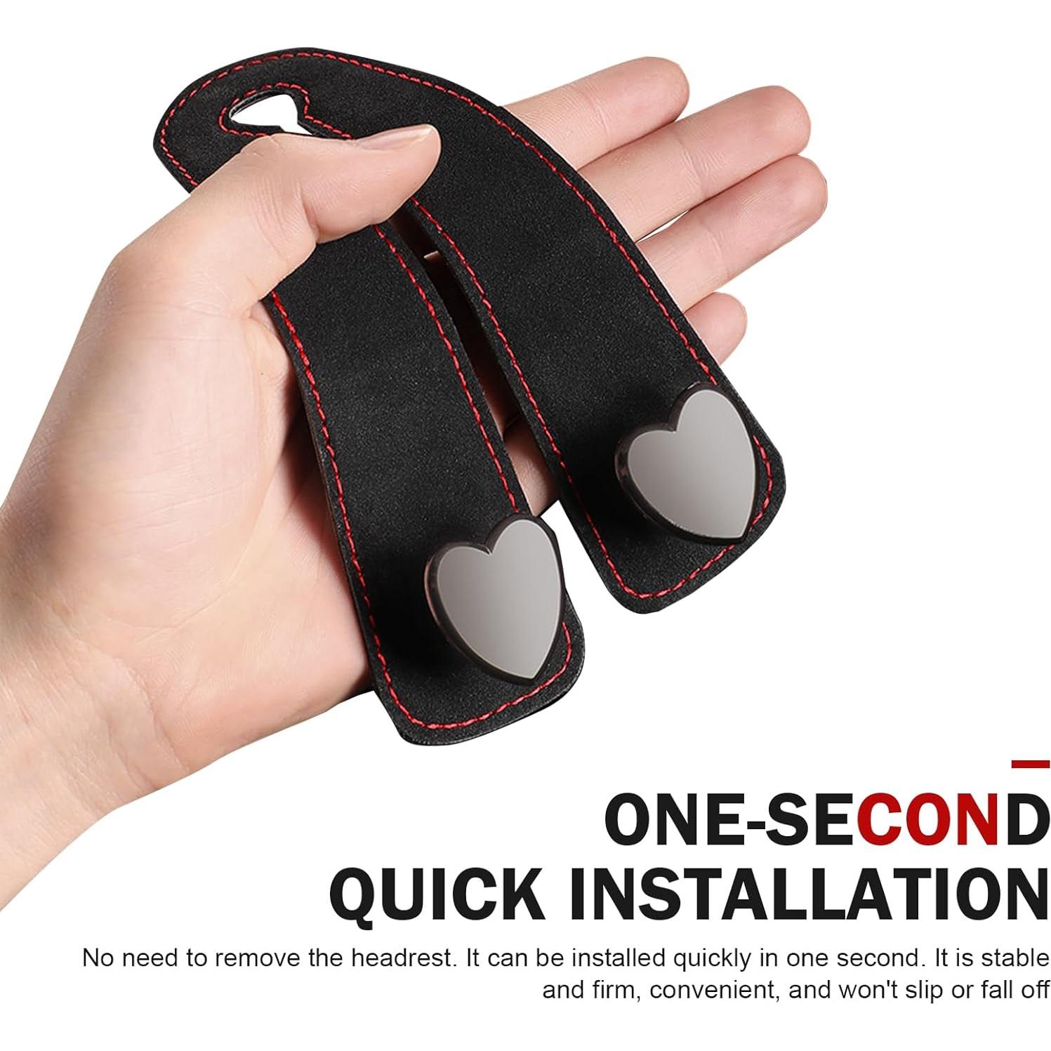 Ganchos para Asiento de Coche Opuweiy 2 PCS Negro Soporte Teléfono