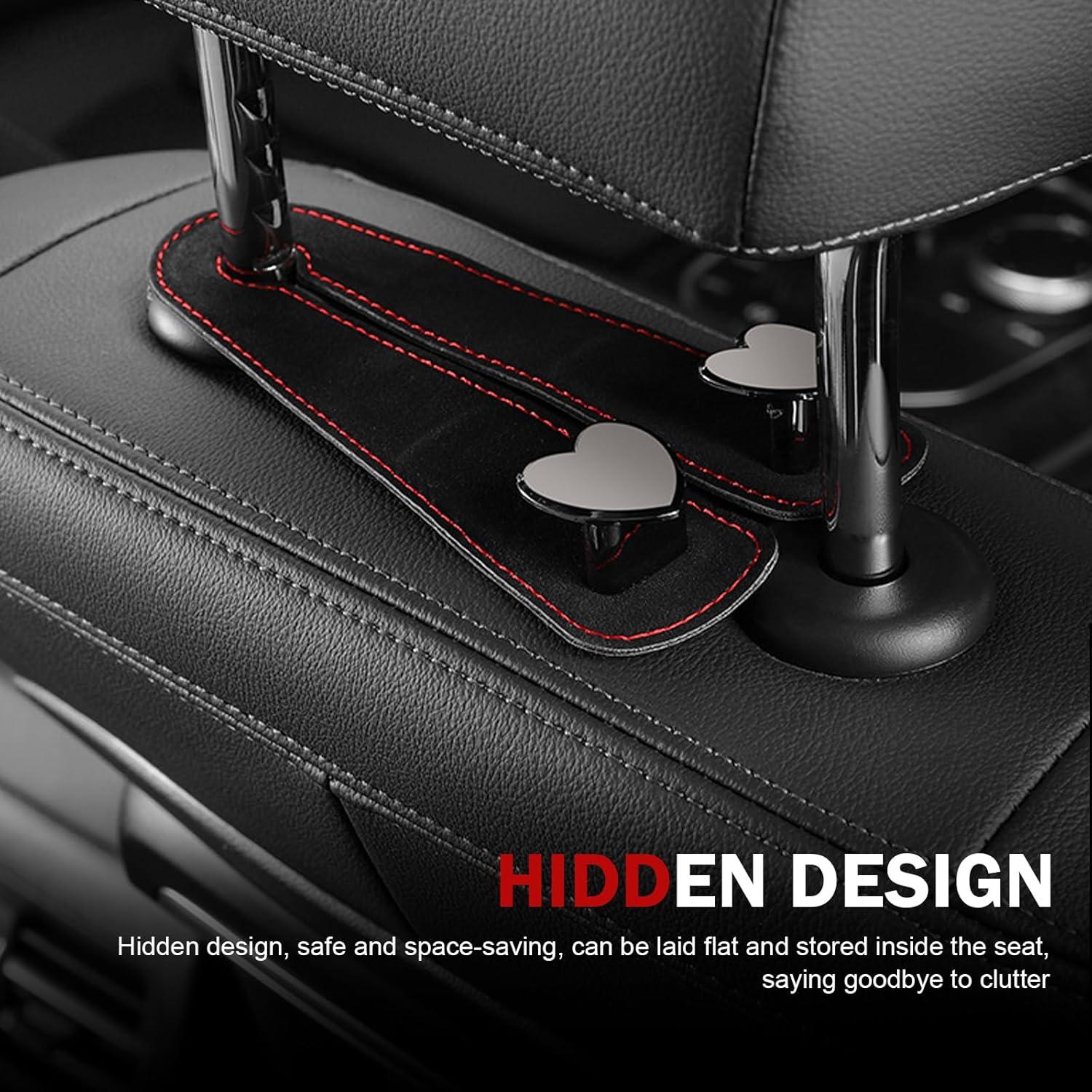 Ganchos para Asiento de Coche Opuweiy 2 PCS Negro Soporte Teléfono