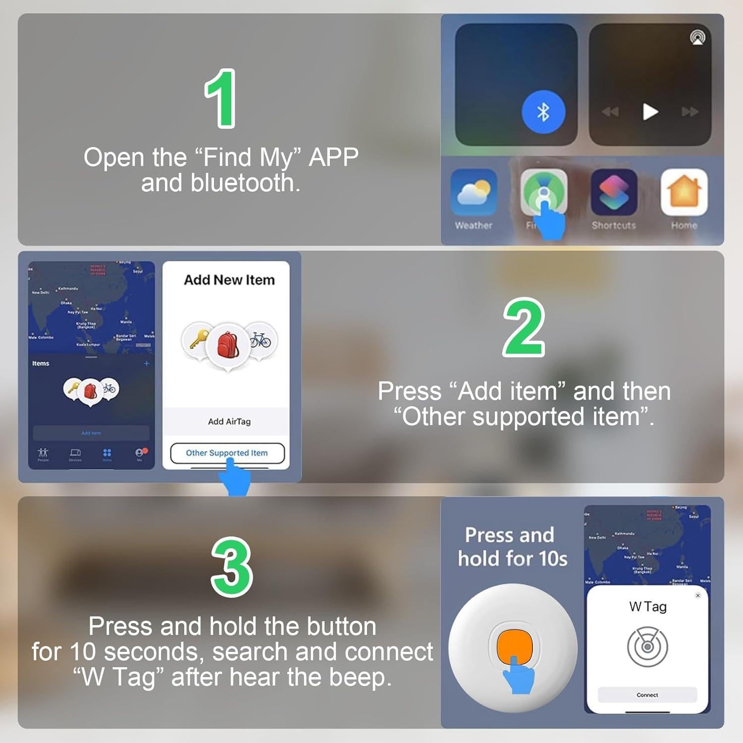 Localizador Bluetooth Air Tracker 2 IP68 Fortunepro - 2 Pcs