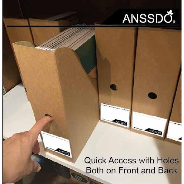 Paquete de 12 Soportes de Revistas Cartón Marrón 27.31 cm