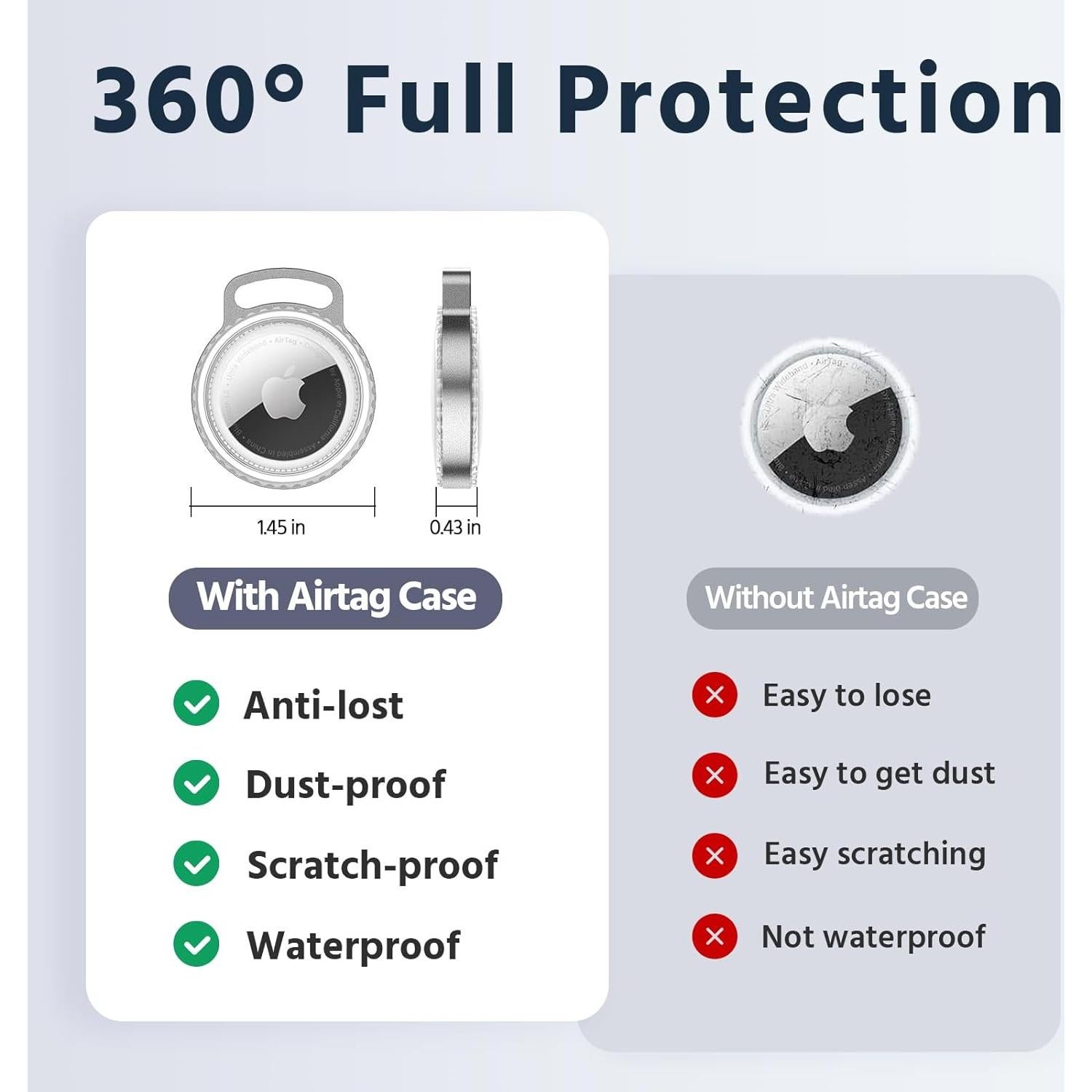 Soporte de llavero KOBKOD para AirTag - 2 paquetes impermeables