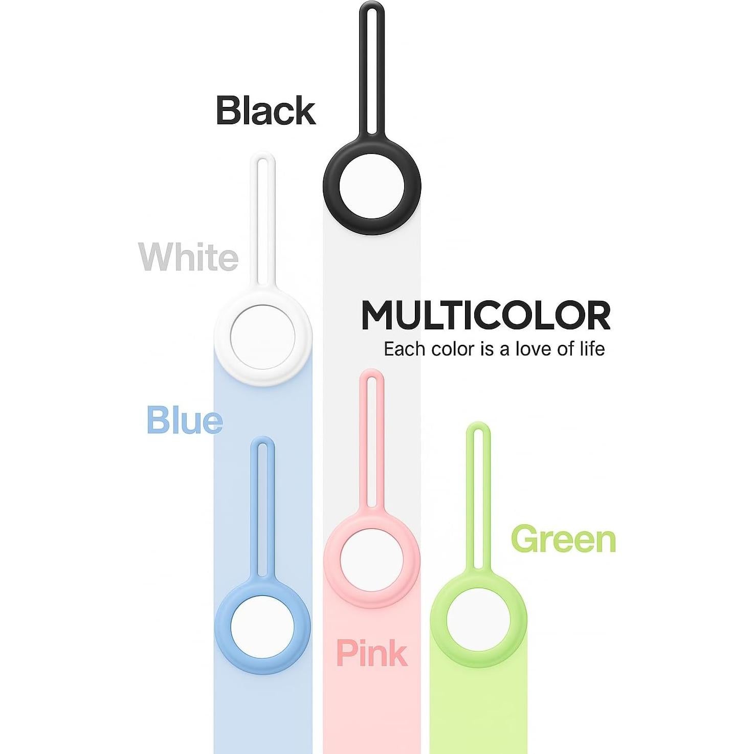 Soporte de Silicona Verde para AirTag - Ideal para Mascotas y Equipaje