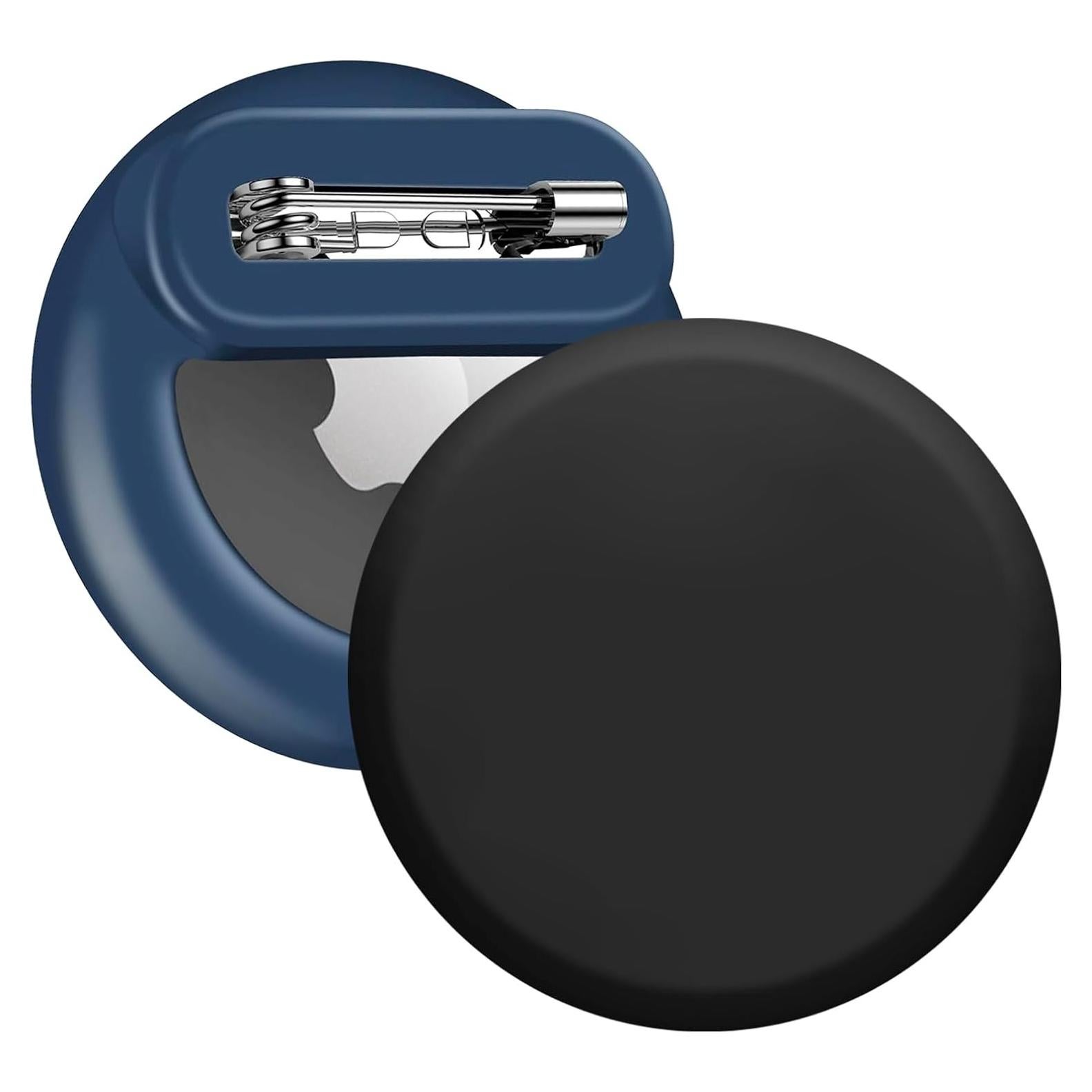 Soporte oculto para Airtag SEEHOM - 2 unidades, silicona, negro y azul