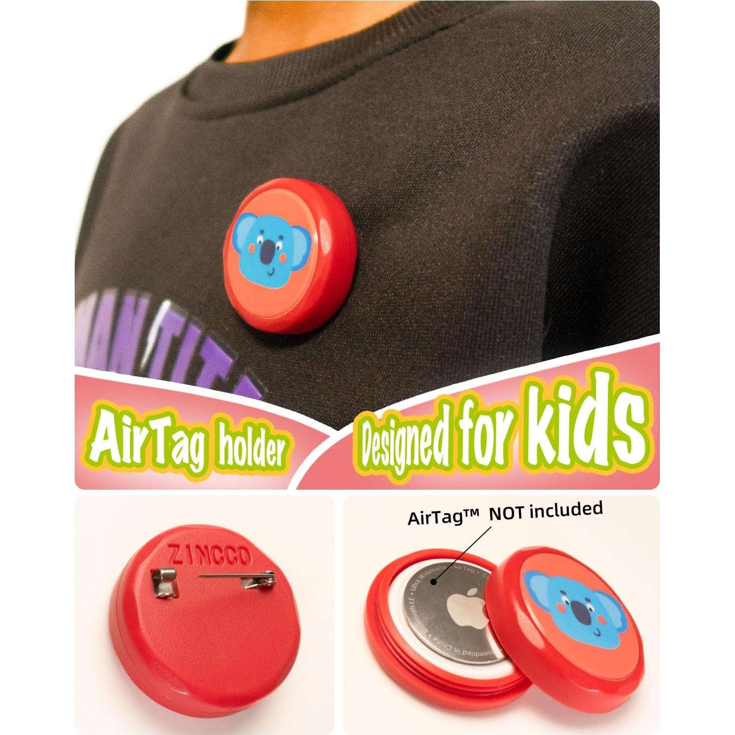 Paquete de 2 fundas para AirTag ZINCCO con tema animal