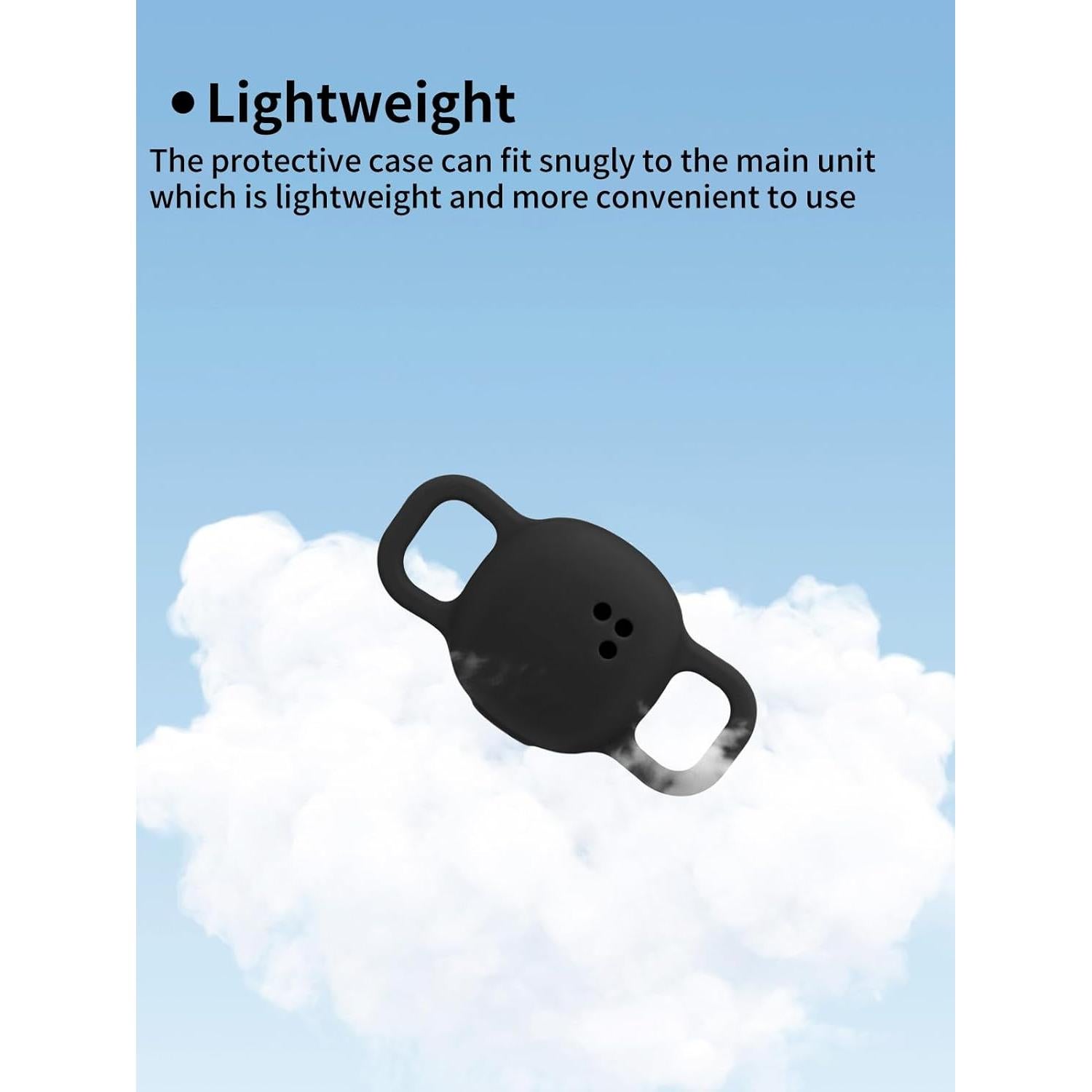 Funda Silicona Telylou Air Tag Rastreador Bluetooth - Negro (2 Pzas)