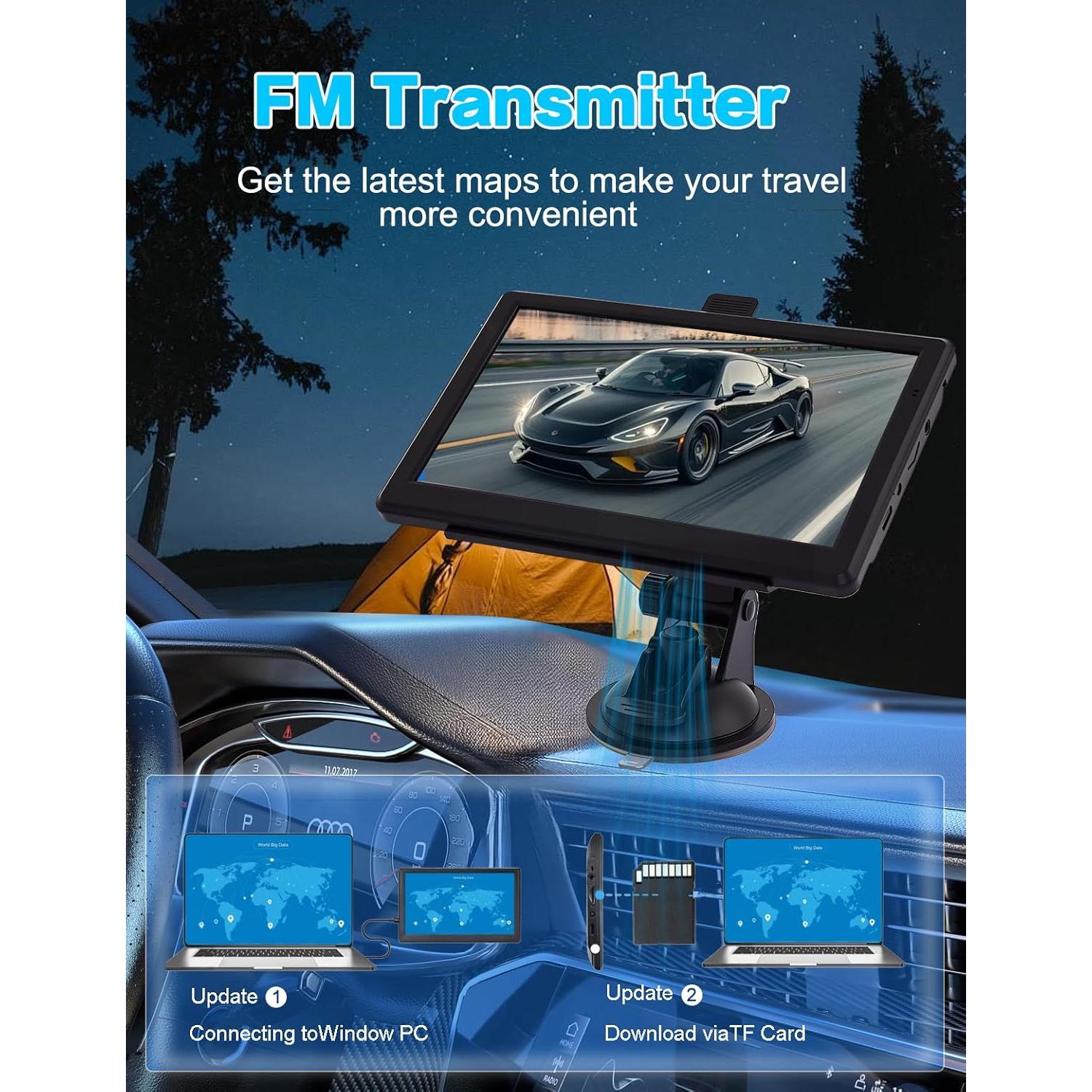 Navegador GPS para coche ZoLLa X7 7" HD con mapas 2025