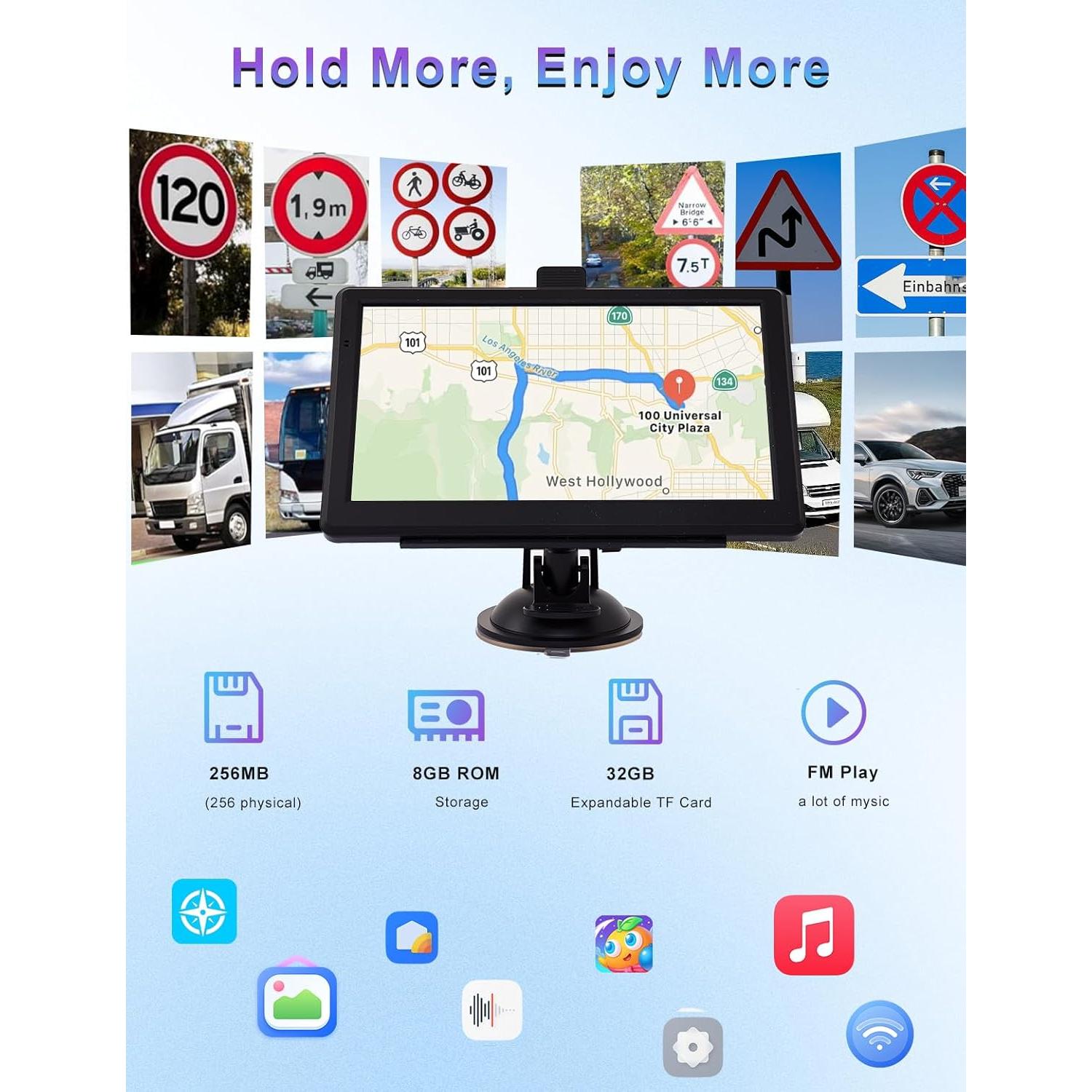Navegador GPS para coche ZoLLa X7 7" HD con mapas 2025