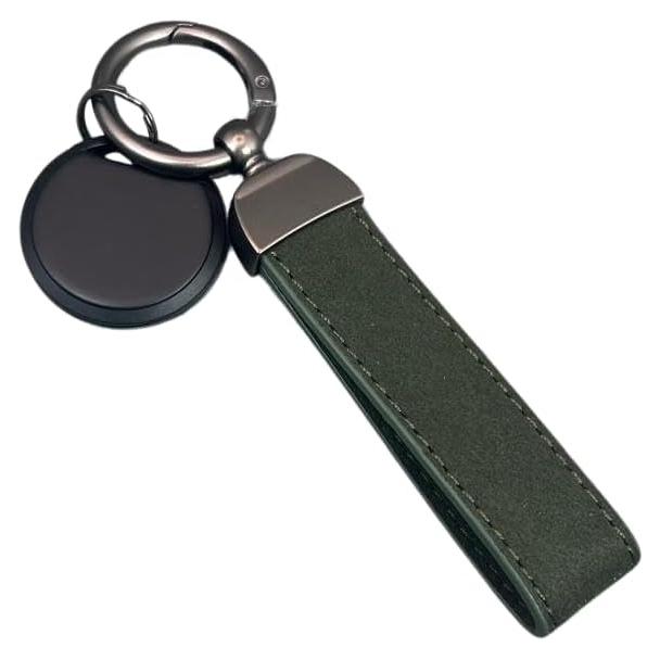 Dispositivo de Seguimiento GPS con Llavero de Cuero - Negro
