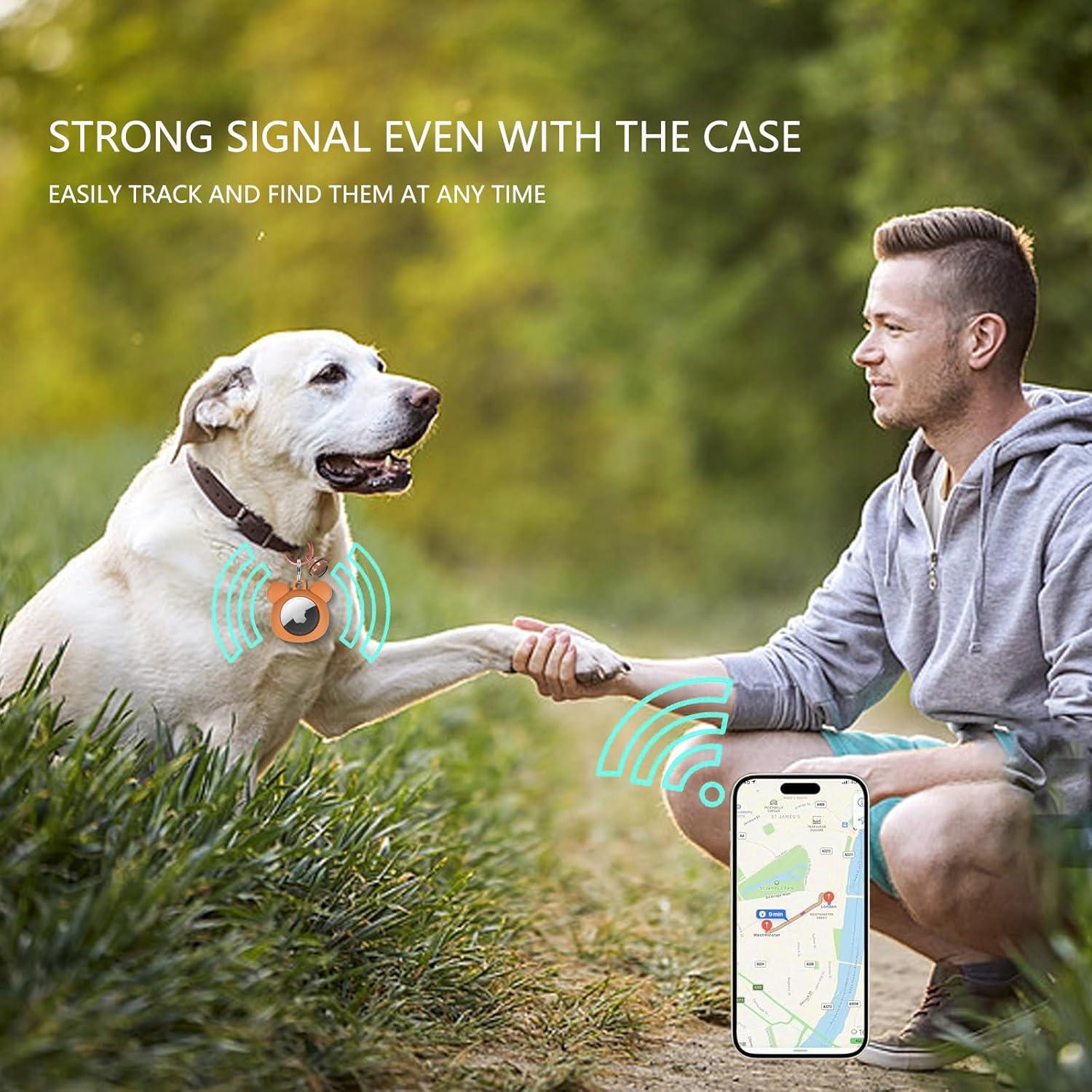 Soporte para Llavero AirTag Kayxexc - Funda Silicona Osos Pareja