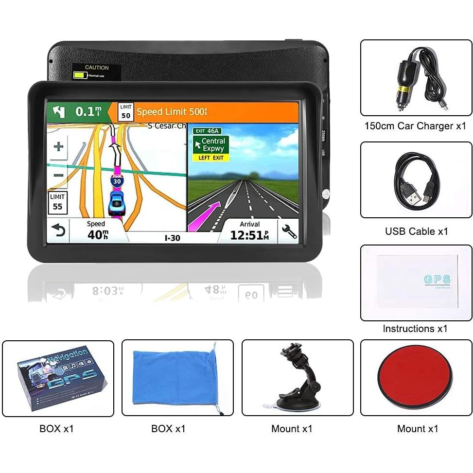 Navegador GPS 9" LEIENSI con Mapas 2025 y Actualización Vitalicia