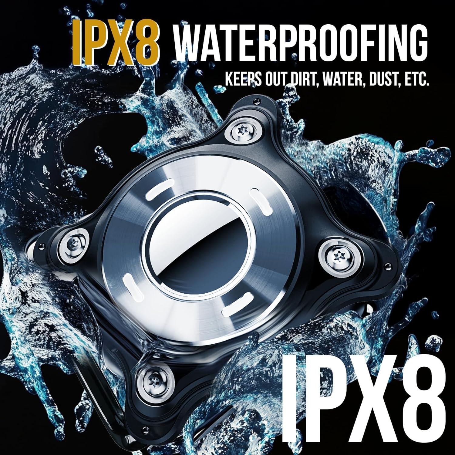 Soporte Protector OneTigris para Air Tag - Impermeable Negro