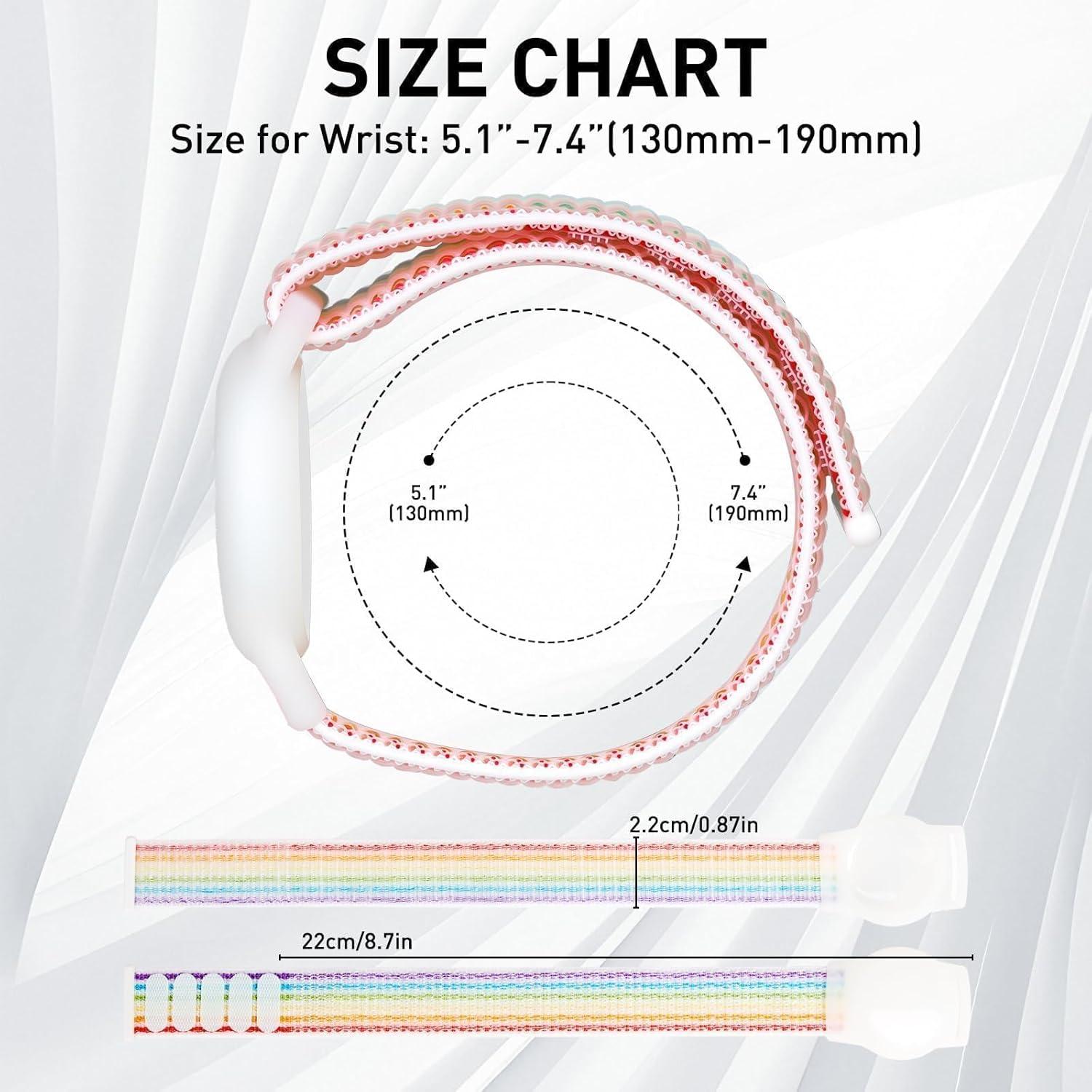 Adjustable Kids Safety Wristband - Soft Knit Nylon Strap with Secure Holder for Airtag Smart Tag Device, Anti-Lost GPS Tracker Bracelet for Children & Seniors (1 Pack, Blue)