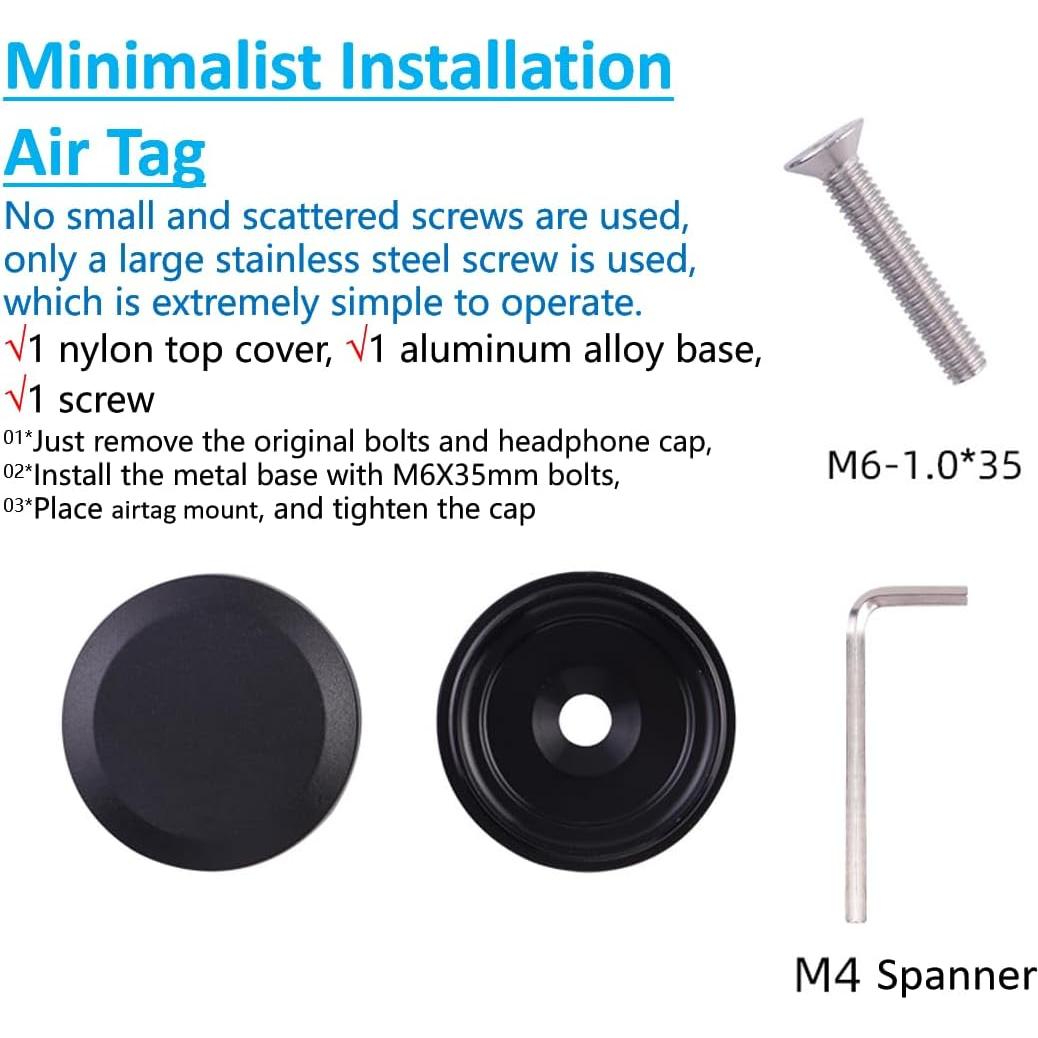 Soporte para AirTag en Bicicleta ipuplar 31.8mm Ultra Ligero