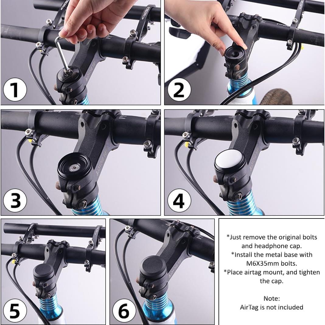 Soporte para AirTag en Bicicleta ipuplar 31.8mm Ultra Ligero