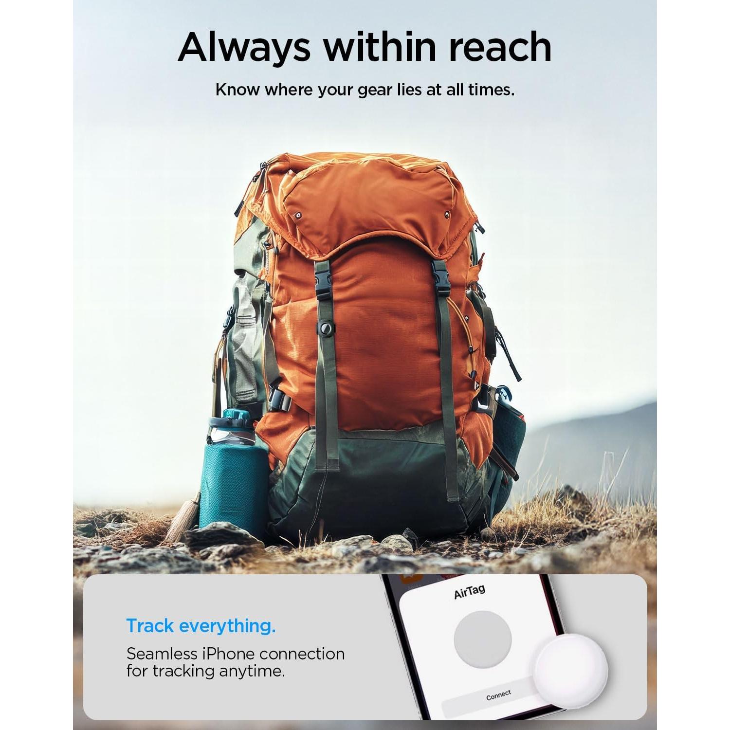 Funda Spigen Tag Armor para AirTag - Collar Mascota, Bicicleta, Negro