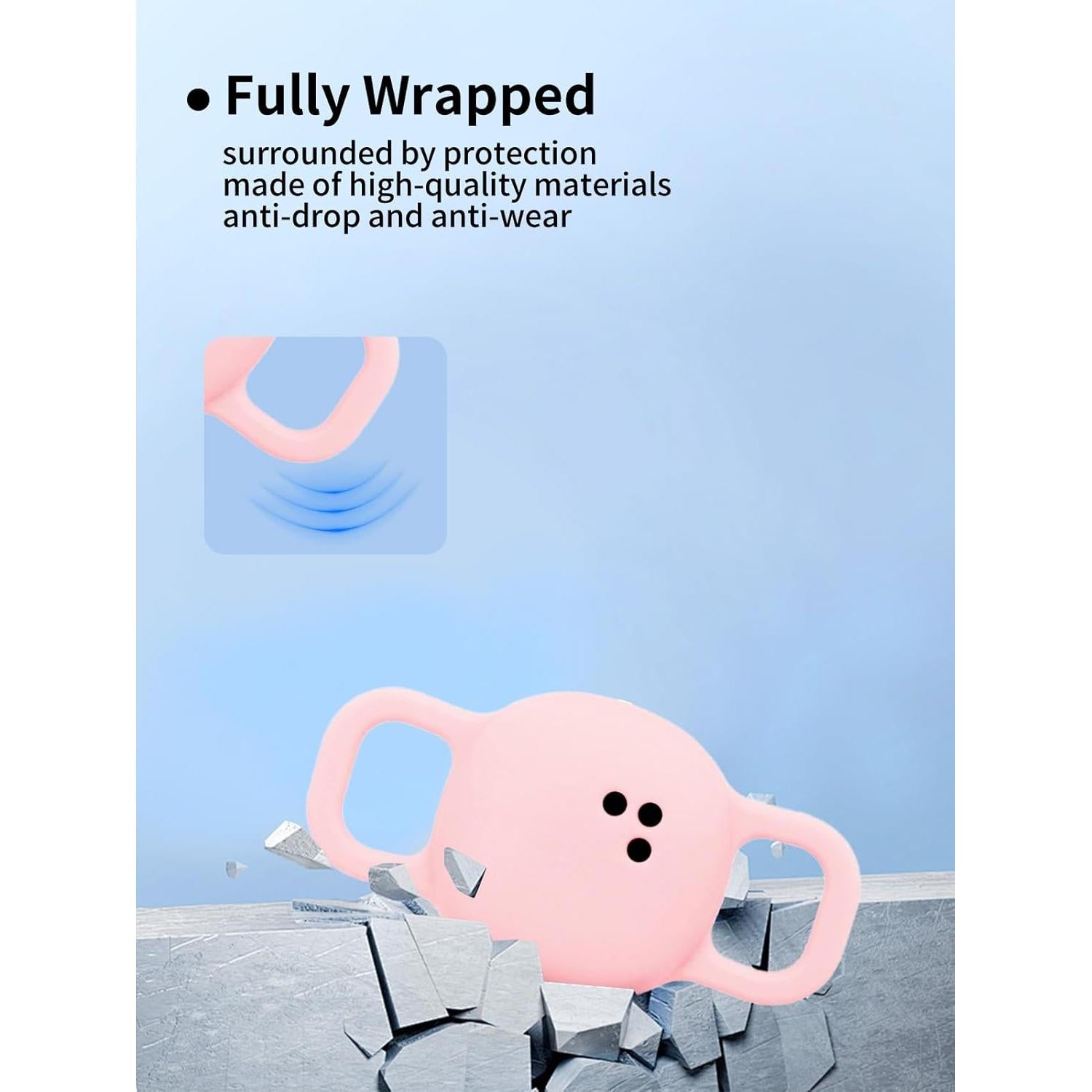 Funda de Silicona Rosa para Telylou Air Tag - Protección Resistente