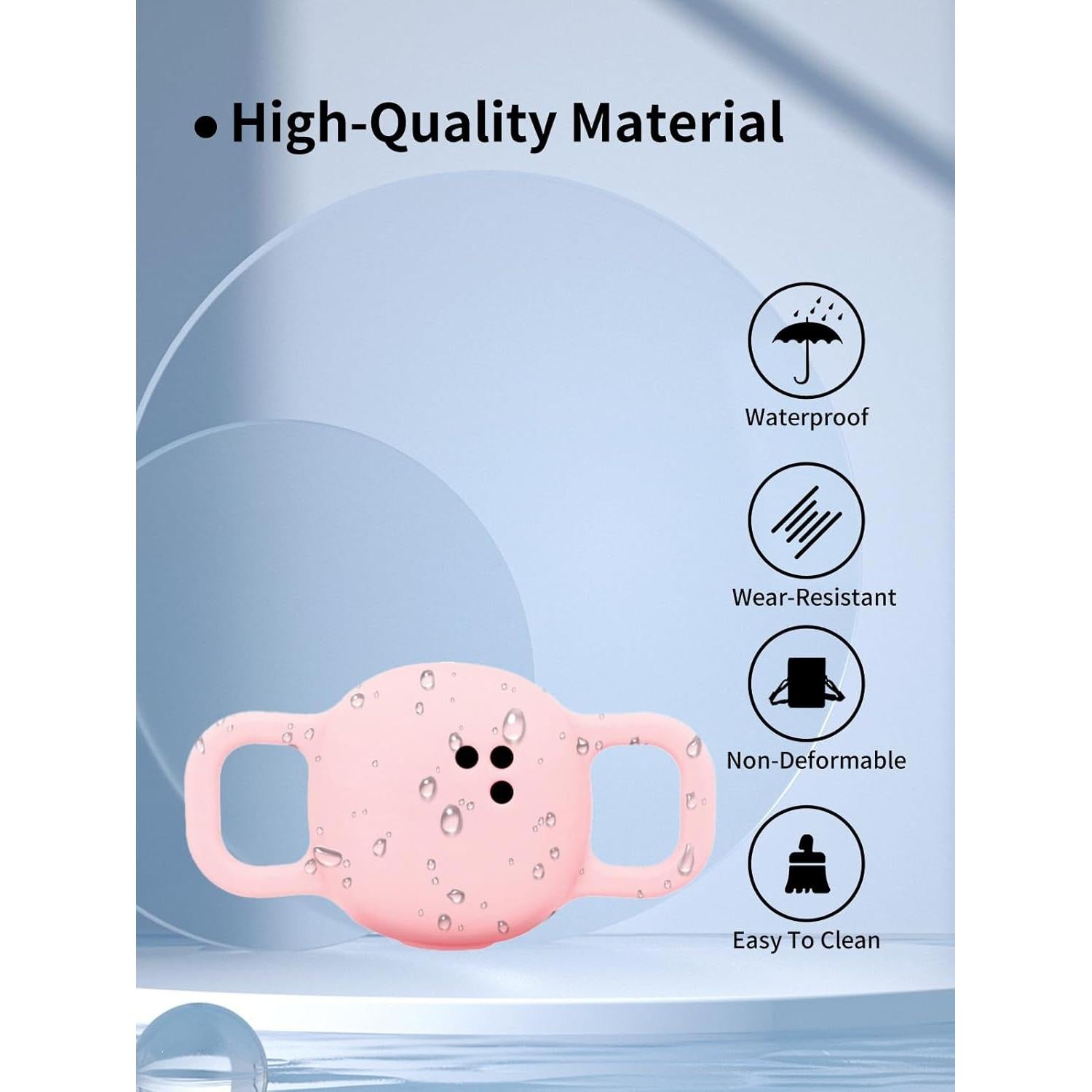 Funda de Silicona Rosa para Telylou Air Tag - Protección Resistente