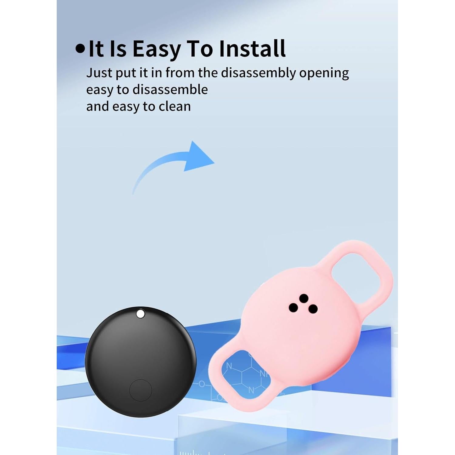 Funda de Silicona Rosa para Telylou Air Tag - Protección Resistente