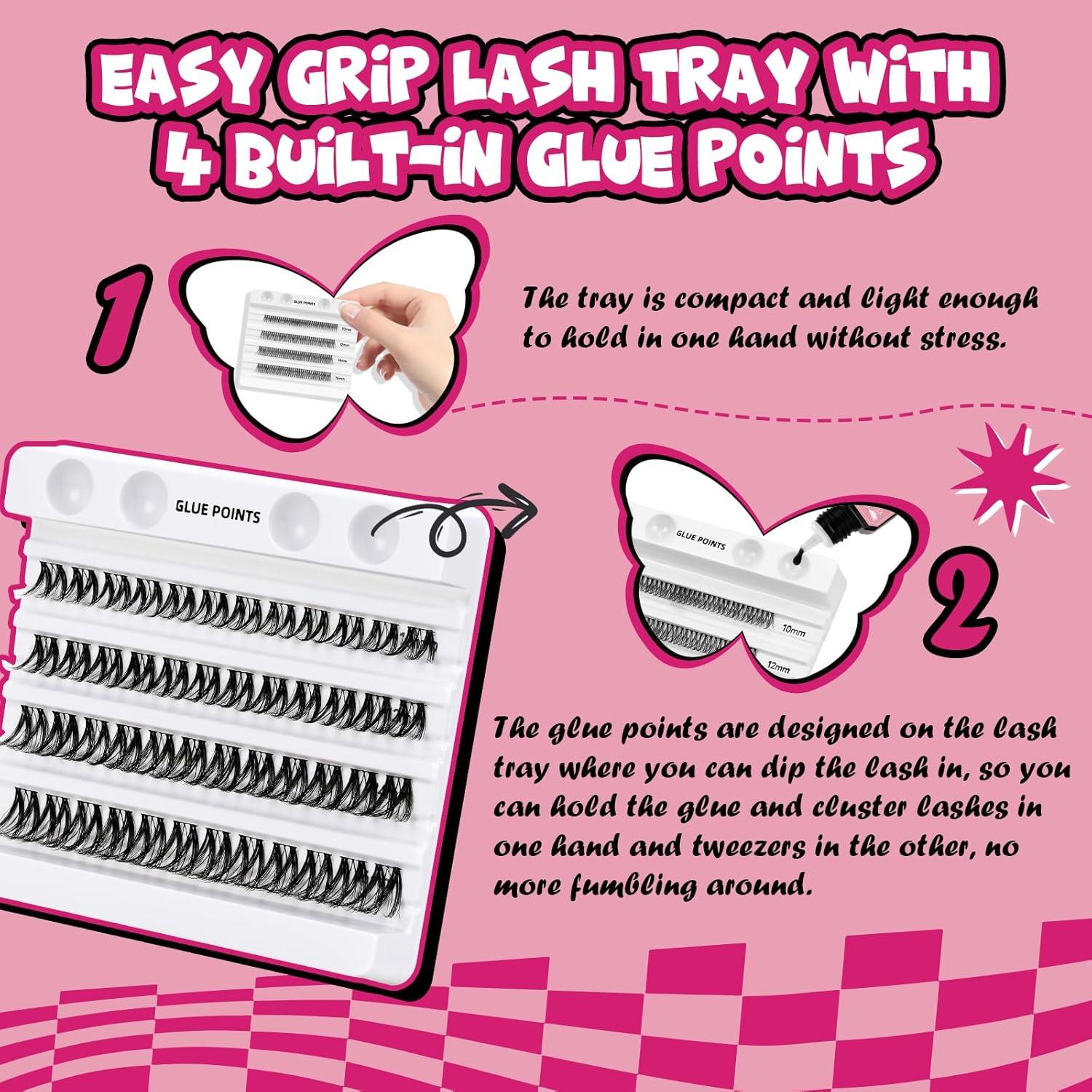 Pestañas en Racimo PRO LashBeauty 48 Pcs 10-16mm Reutilizables