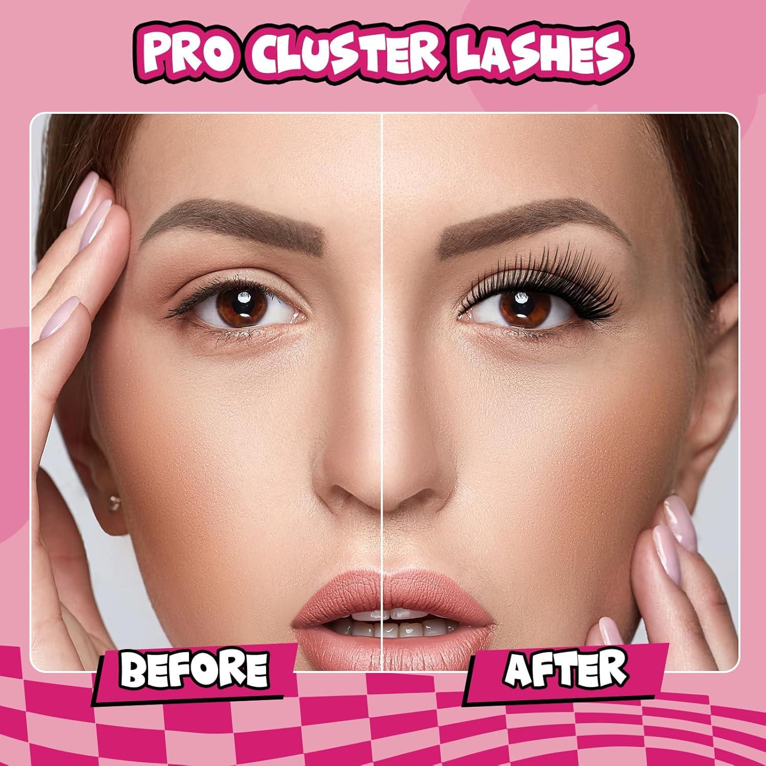 Pestañas en Racimo PRO LashBeauty 48 Pcs 10-16mm Reutilizables